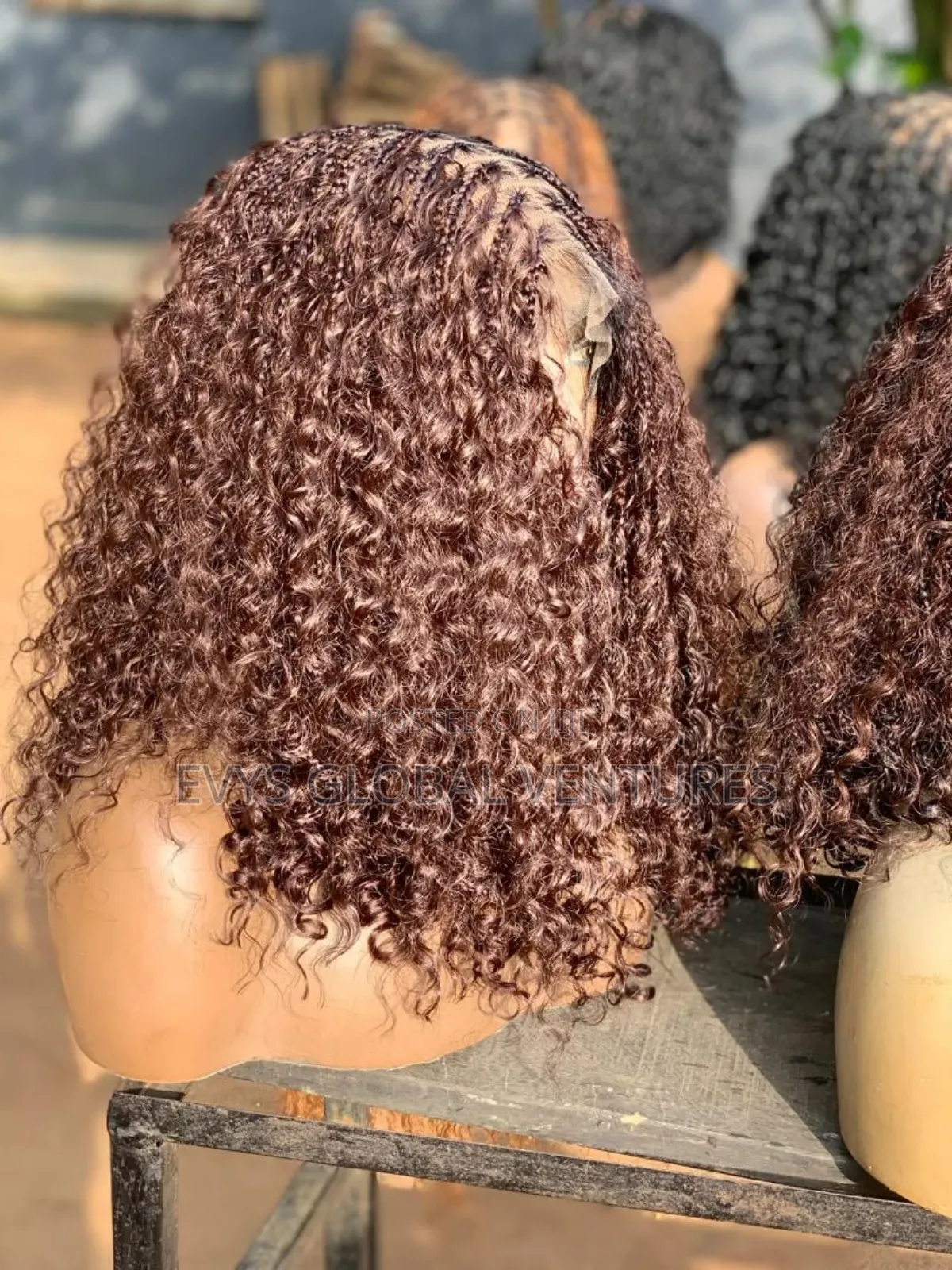 Braided Curly Shoulder Length Human Hair With Full Lace -