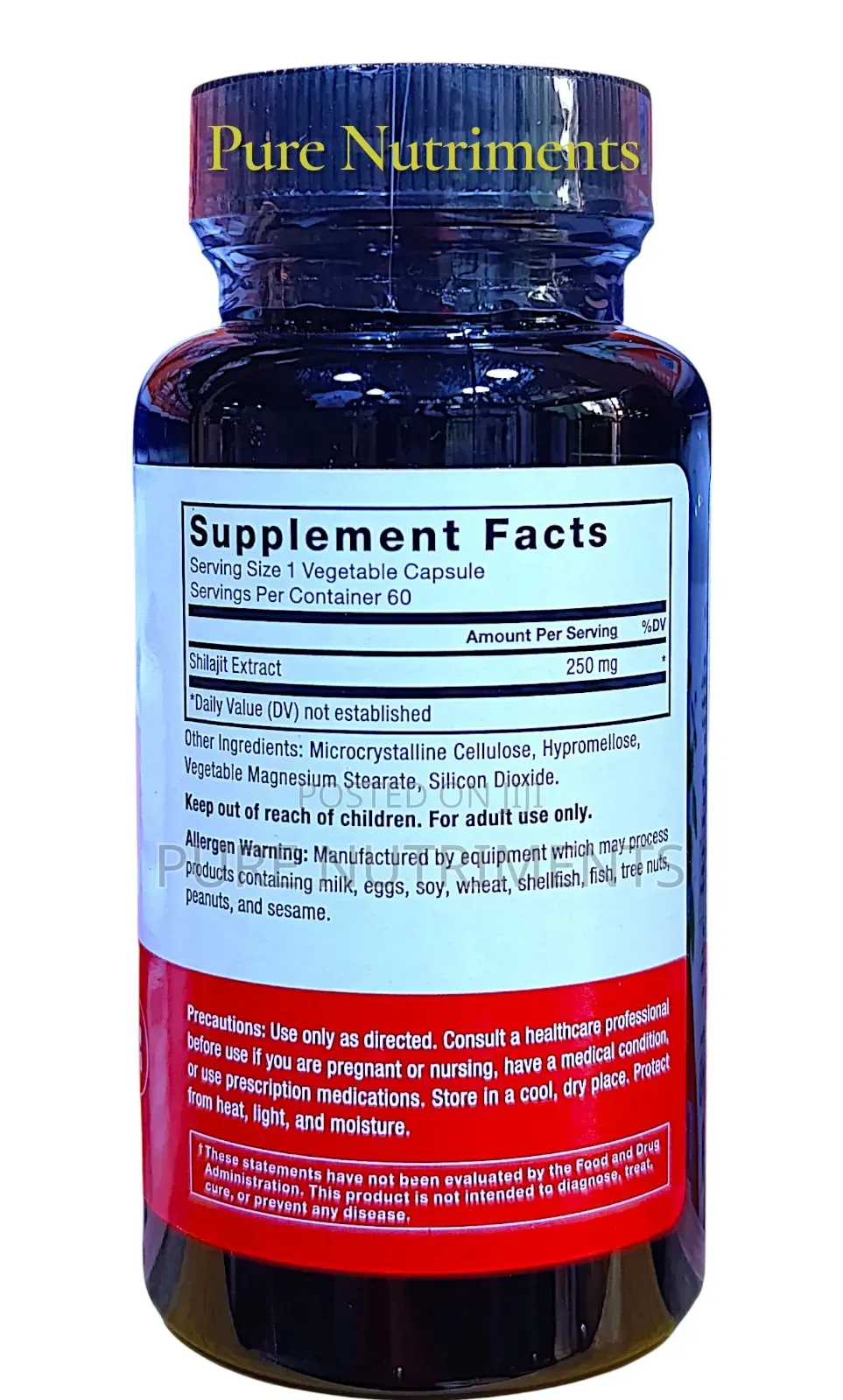 Force Factor Shilajit 250mg –Support, Energy And Brain Health 60caps