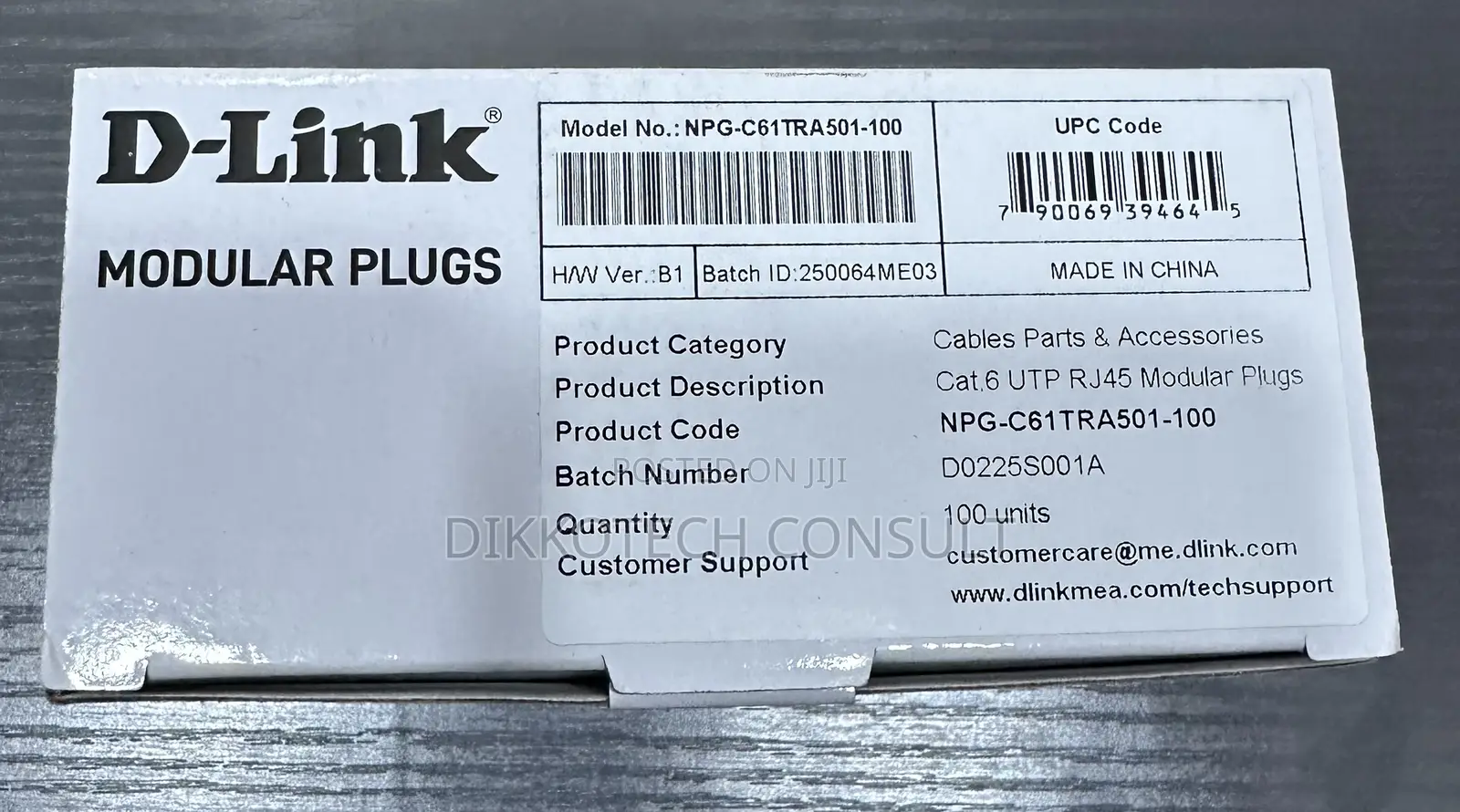 D-Link Rj45 Connector (100 Pieces) – Cat5/Cat6 Modular Plugs