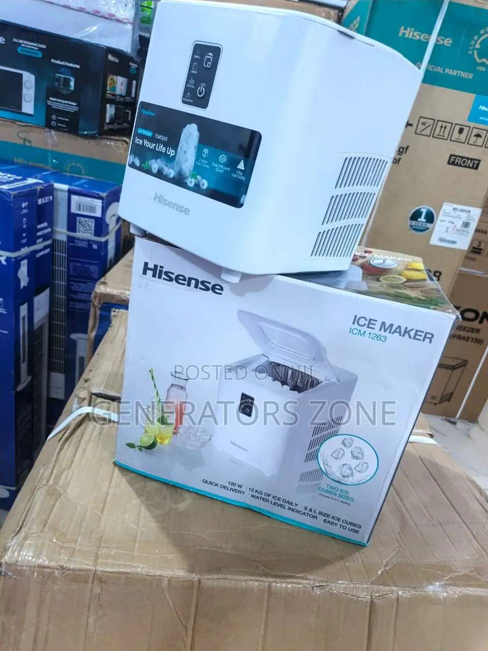 Hisense Ice Maker 12kg Capacity Icm1263 S L, Compact Build
