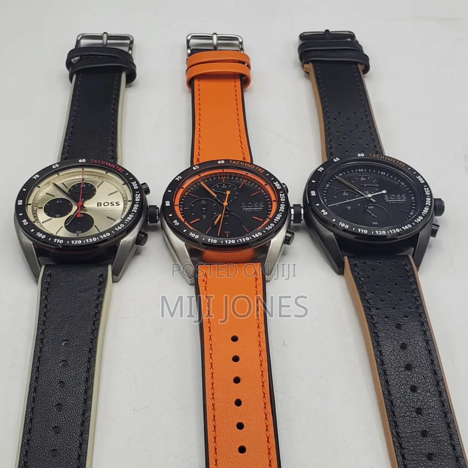 "Boss Inspired Leather Strap Watch - Battery Powered"