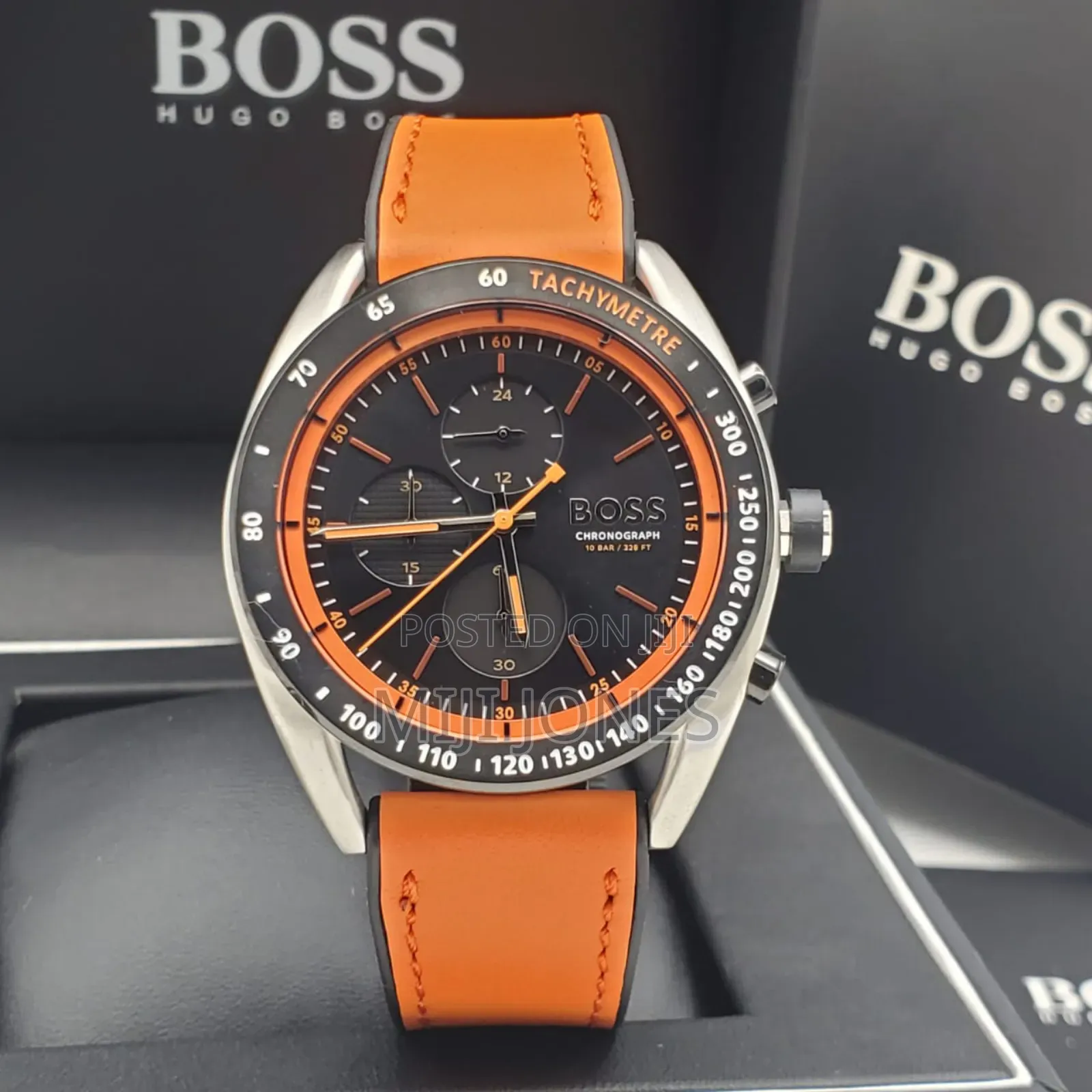 "Boss Inspired Leather Strap Watch - Battery Powered"