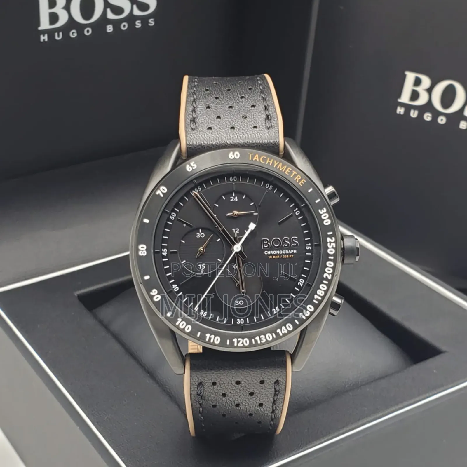 "Boss Inspired Leather Strap Watch - Battery Powered"