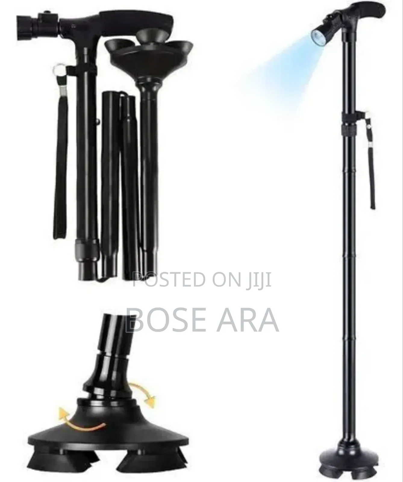 Medical Walking Stick With Torch Lights,Strong Walking Stick