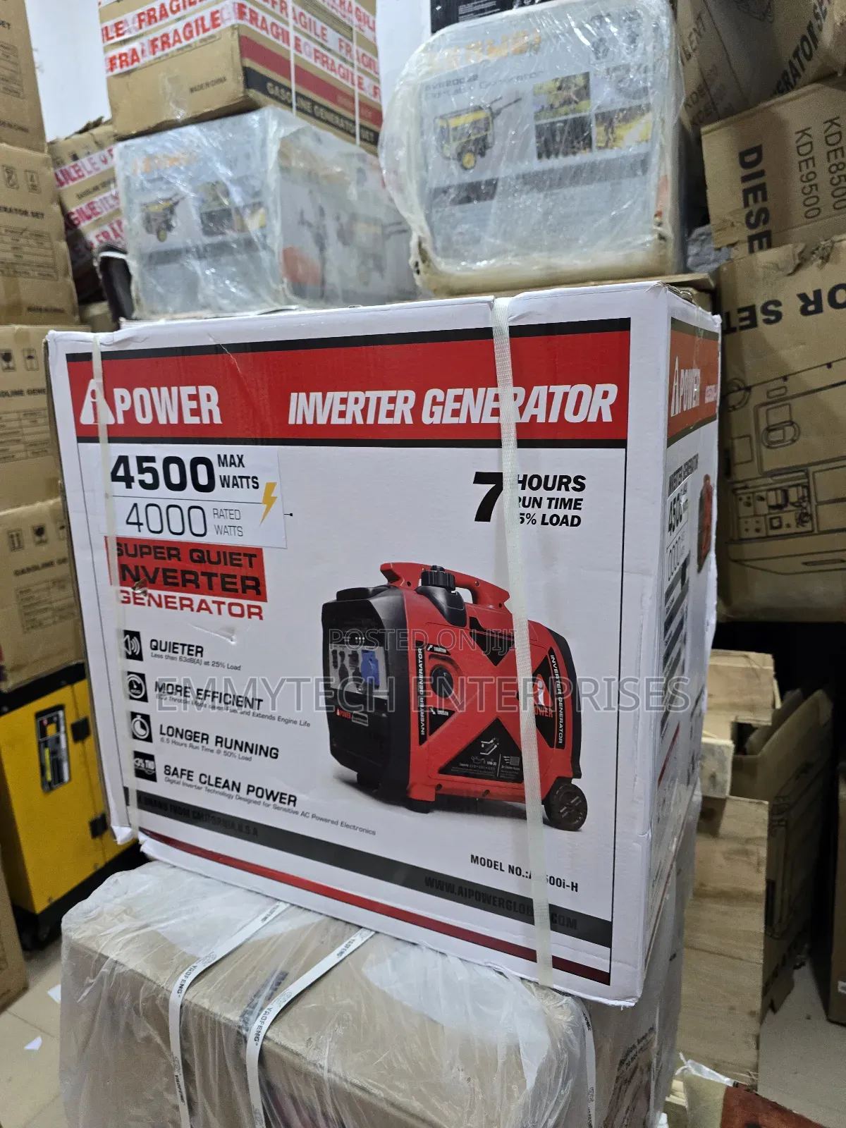 I Get Ipower Inverter Soundproo Petrol Gen Low Fuel Consumption 4.5kva