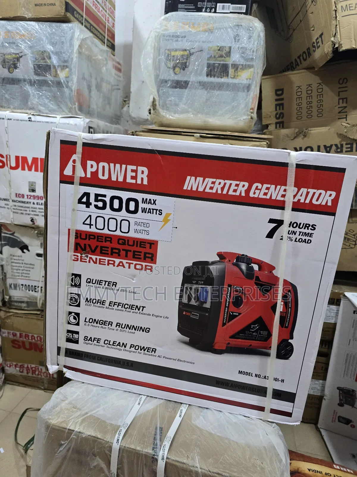 Complete 4.0kva Ipower Inverter Soundproof Petrol Gen Low Fuel Consump