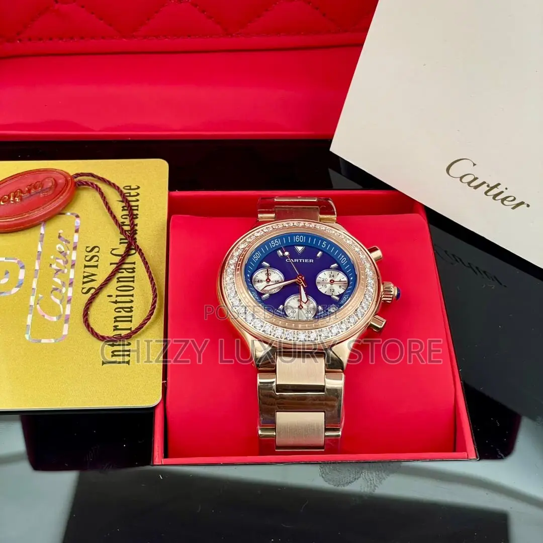 Cartier Quality Luxury Men Women Chain Strap Wristwatch