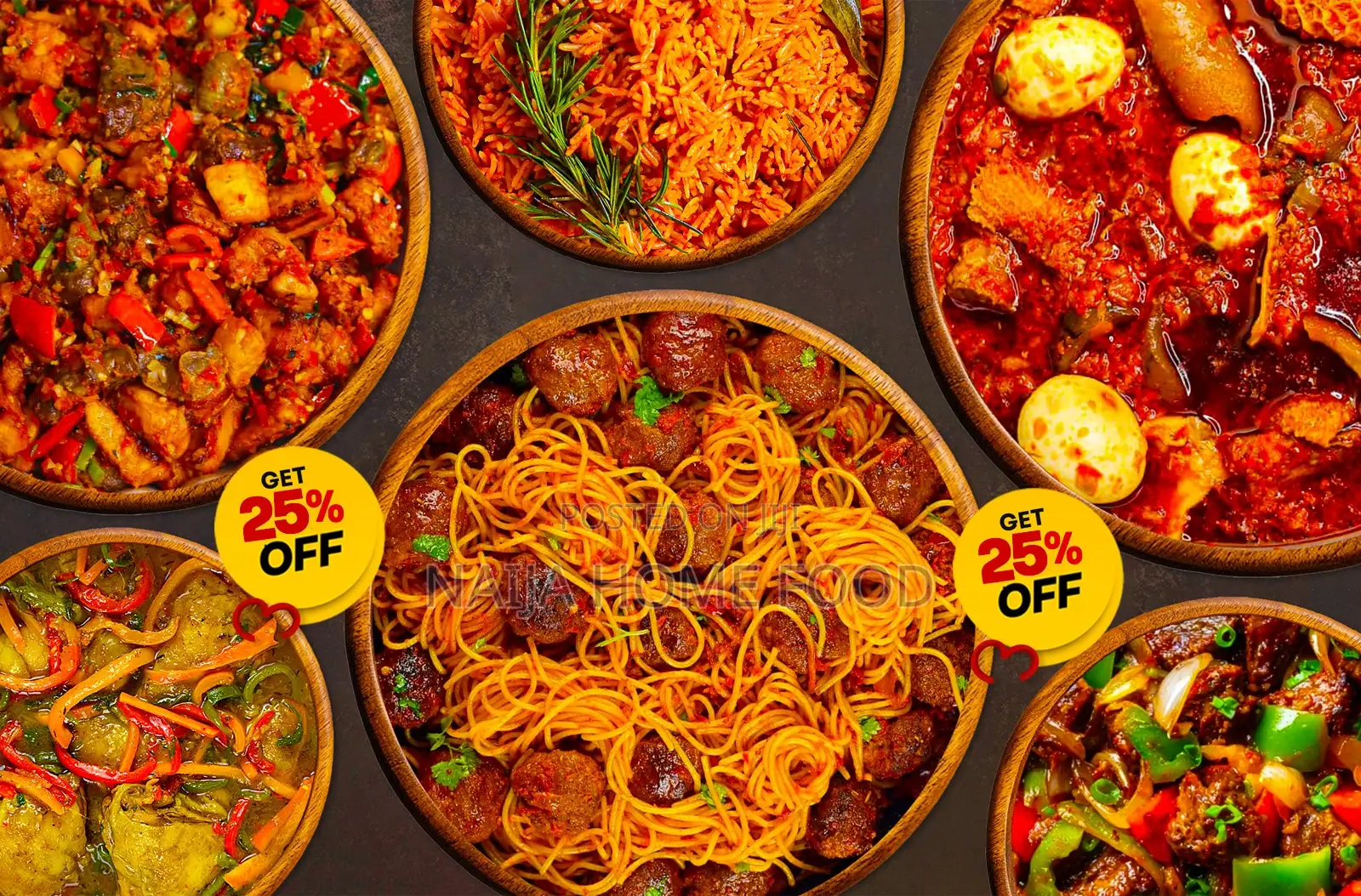Save 25% Off Bulk Main Dishes At Naija Home Food Across Lagos Abuja