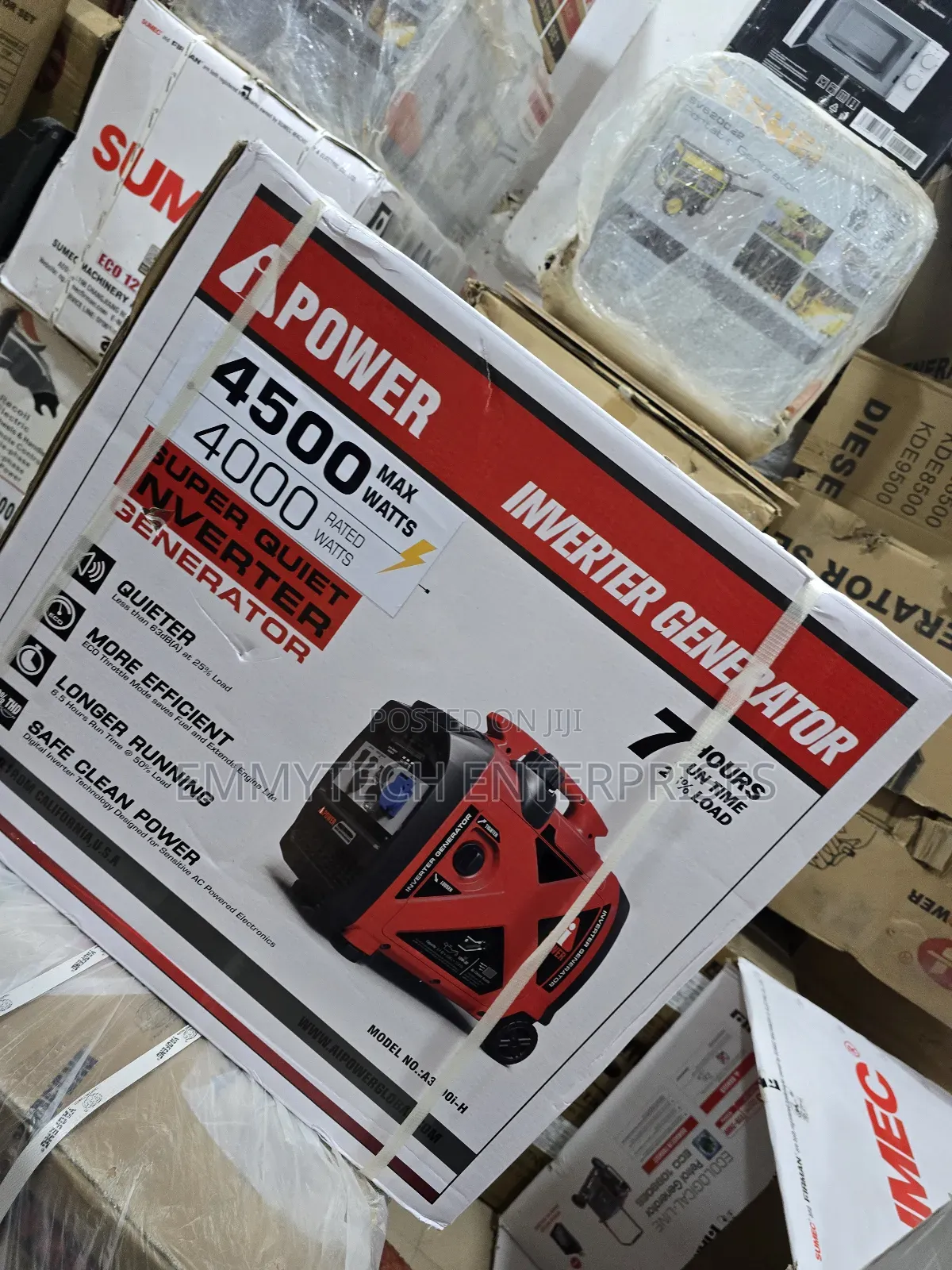 Complete 4.0kva Ipower Inverter Soundproof Petrol Gen Low Fuel Consump
