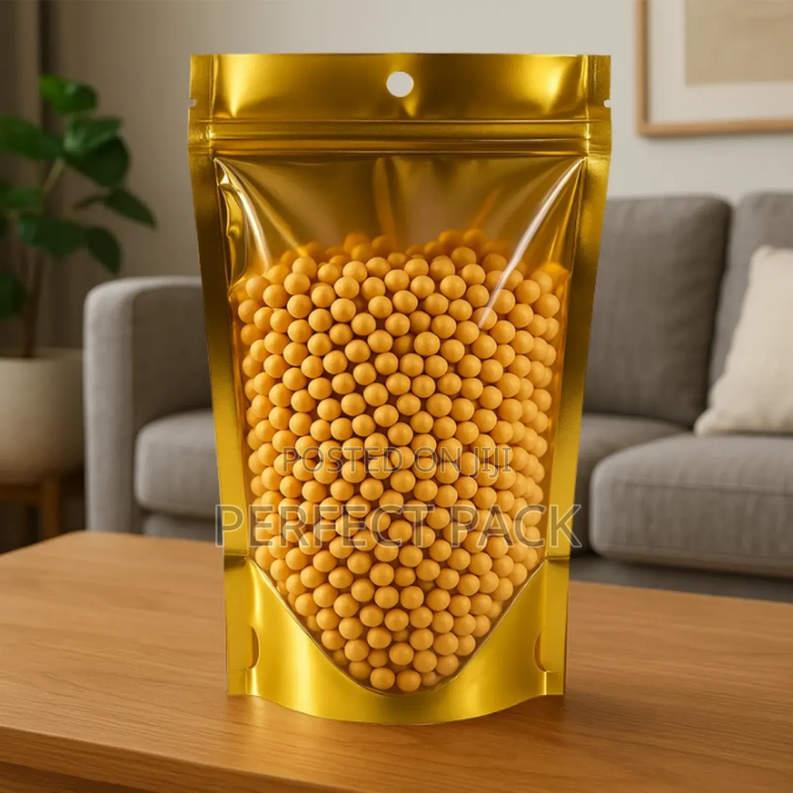 Gold Transparent Pouch