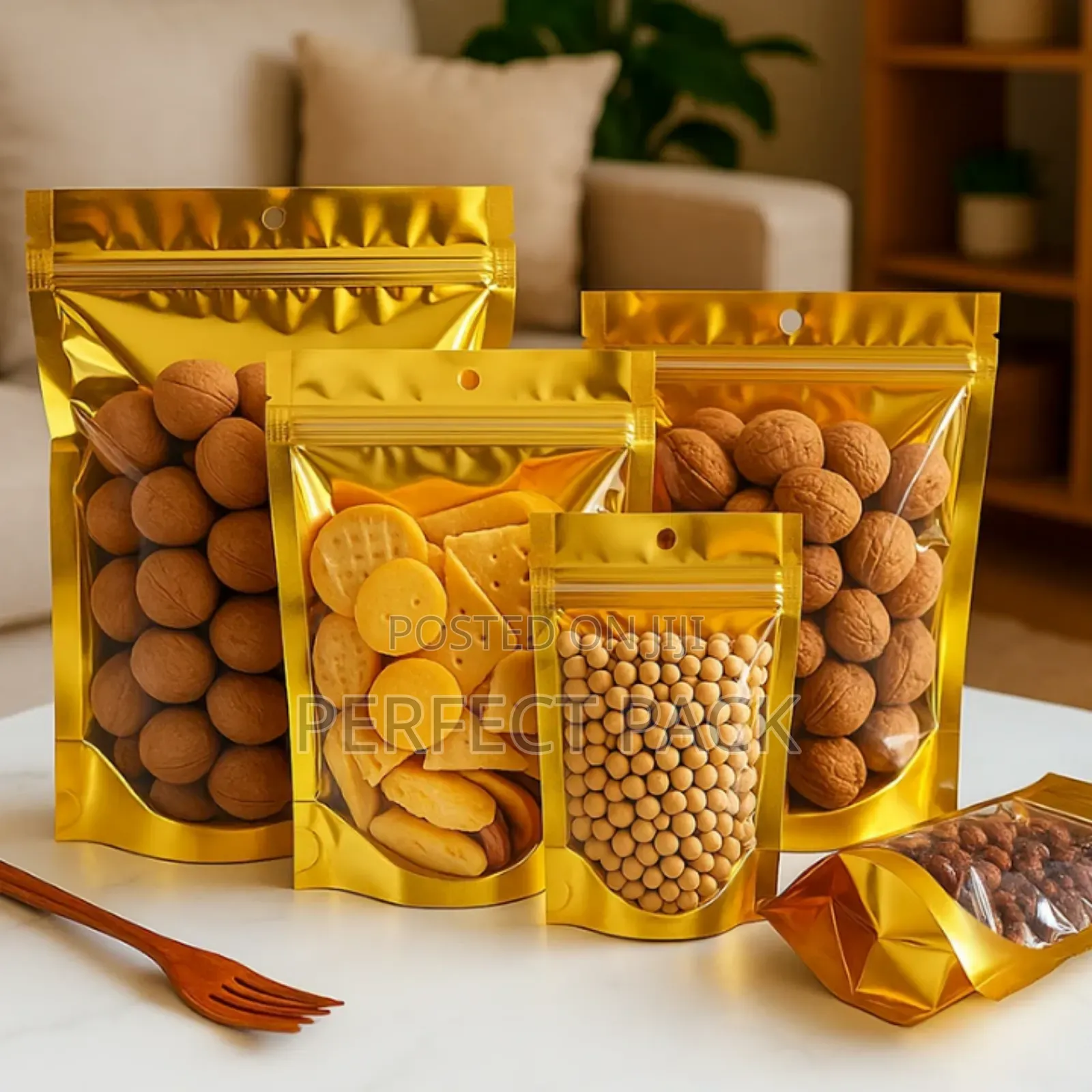 Gold Transparent Pouch