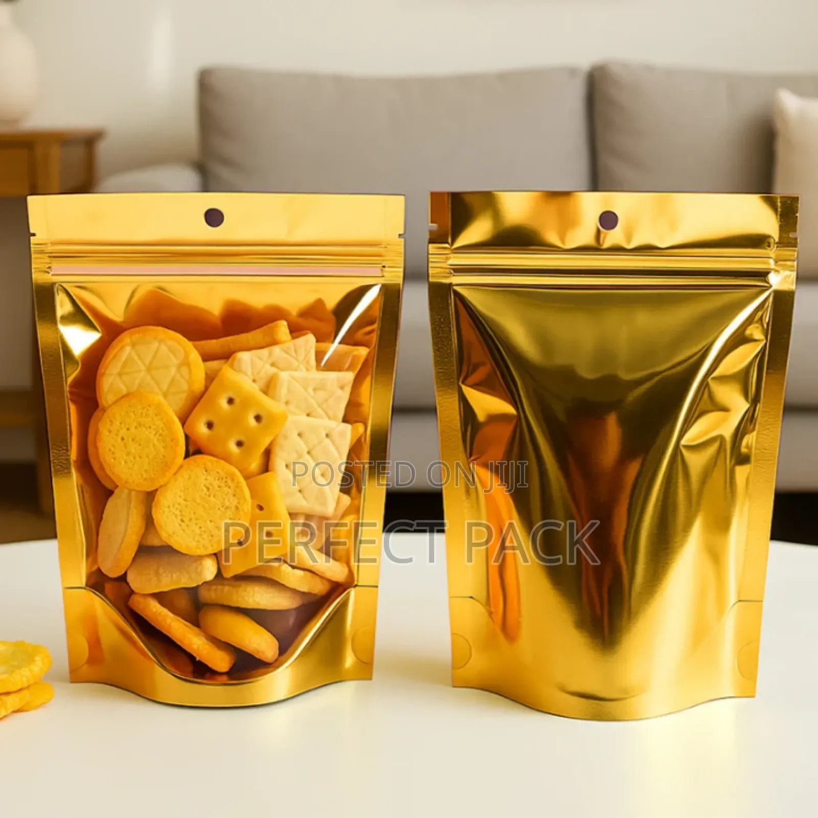 Gold Transparent Pouch