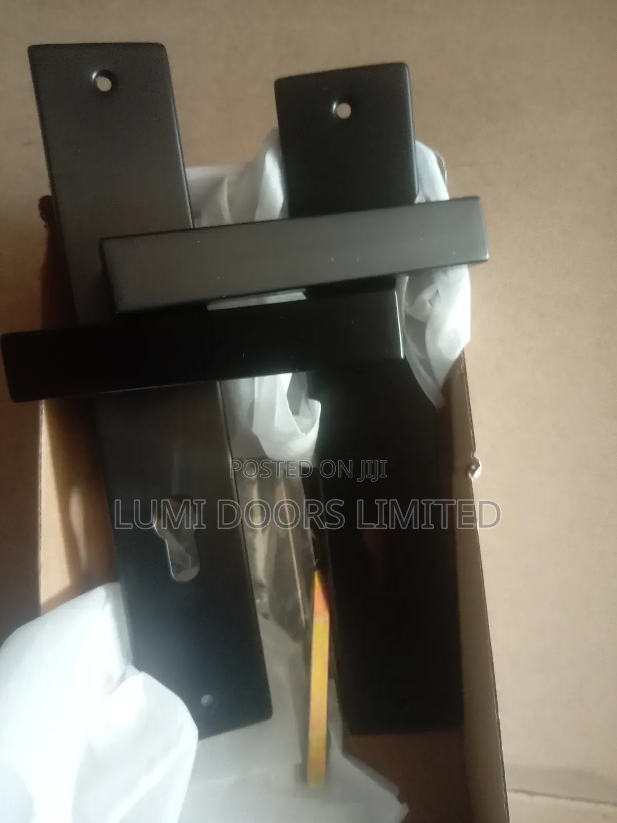 Black Room Door Handle Complete Lock