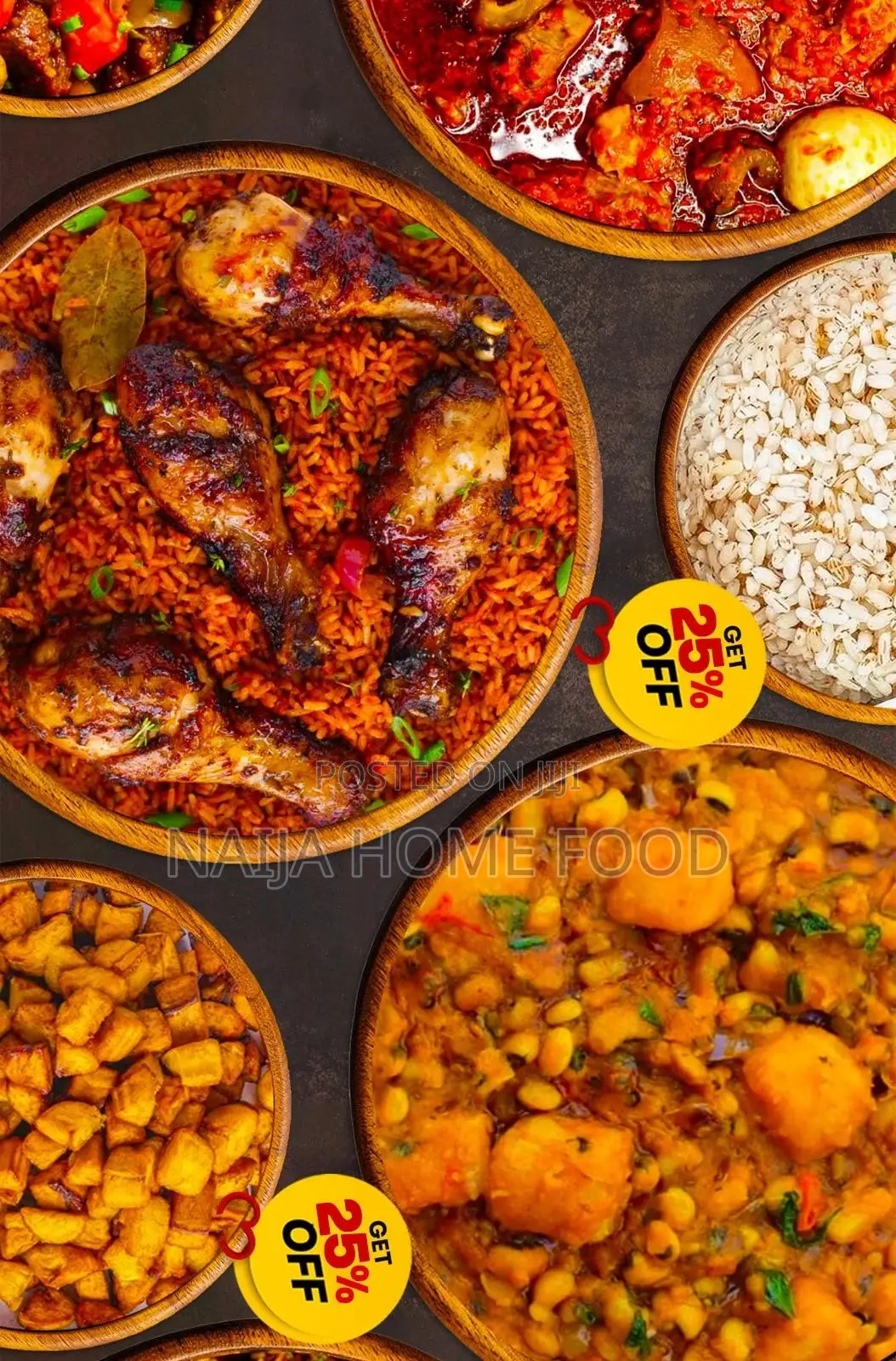 Save 25% Off Bulk Main Dishes At Naija Home Food Across Lagos Abuja