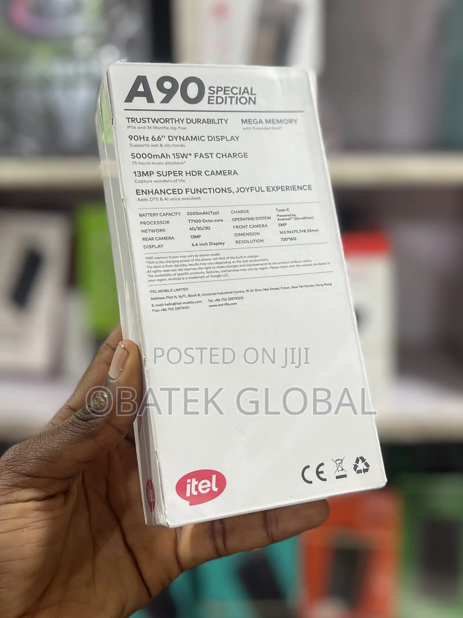 New Itel A90 64 GB Black
