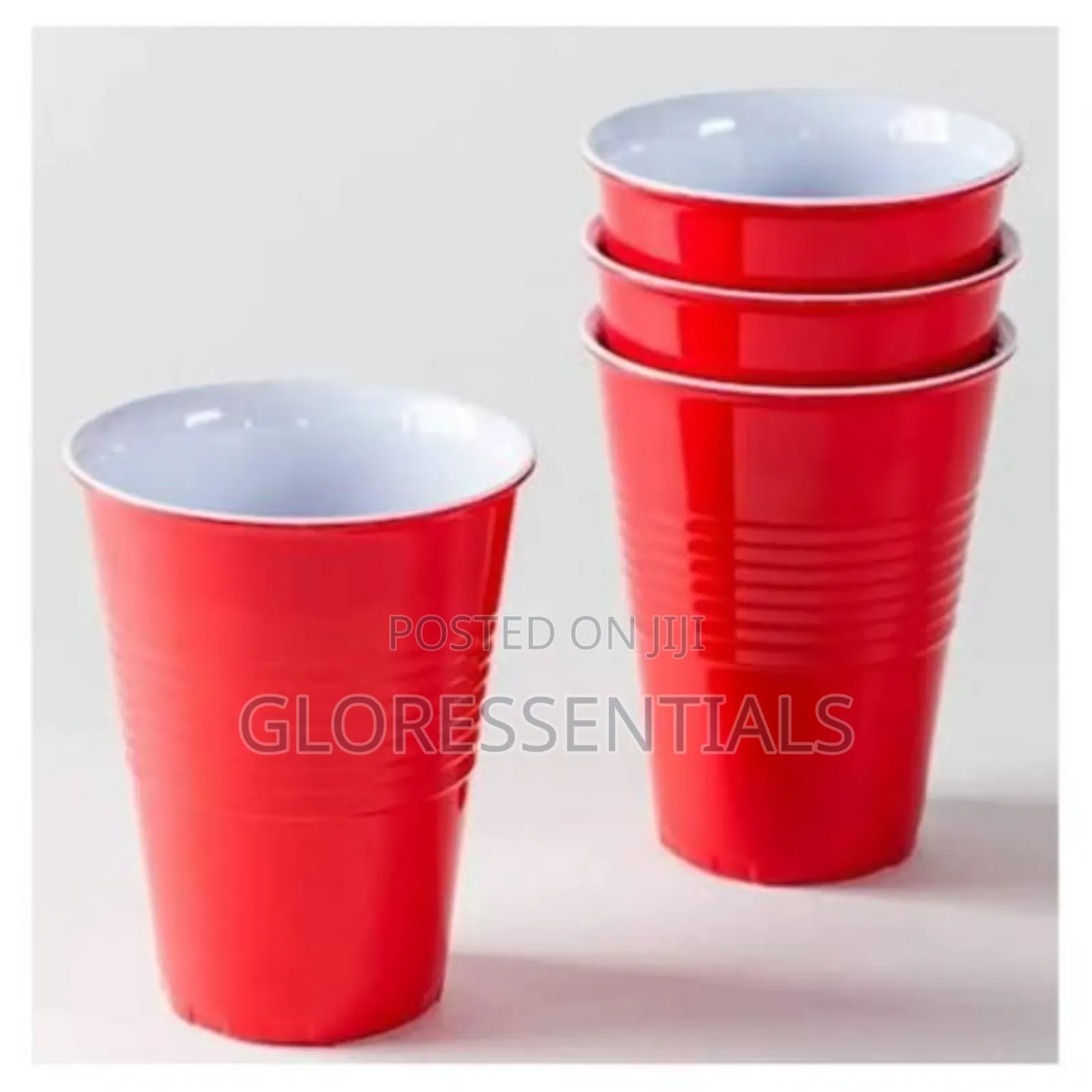 Disposable Red Plastic Cups (50pcs)