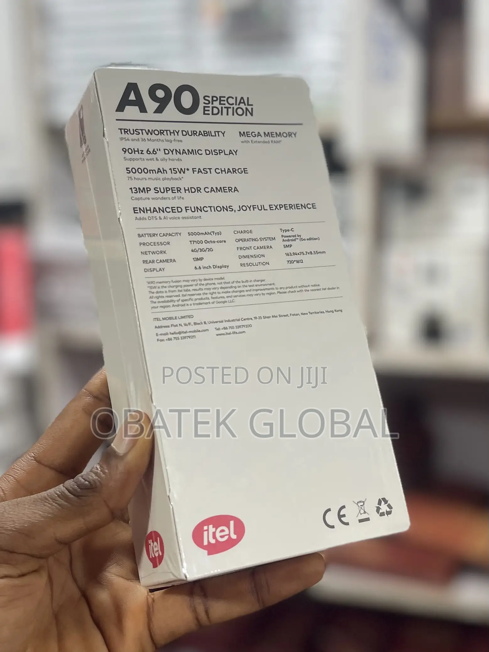 New Itel A90 64 GB Black