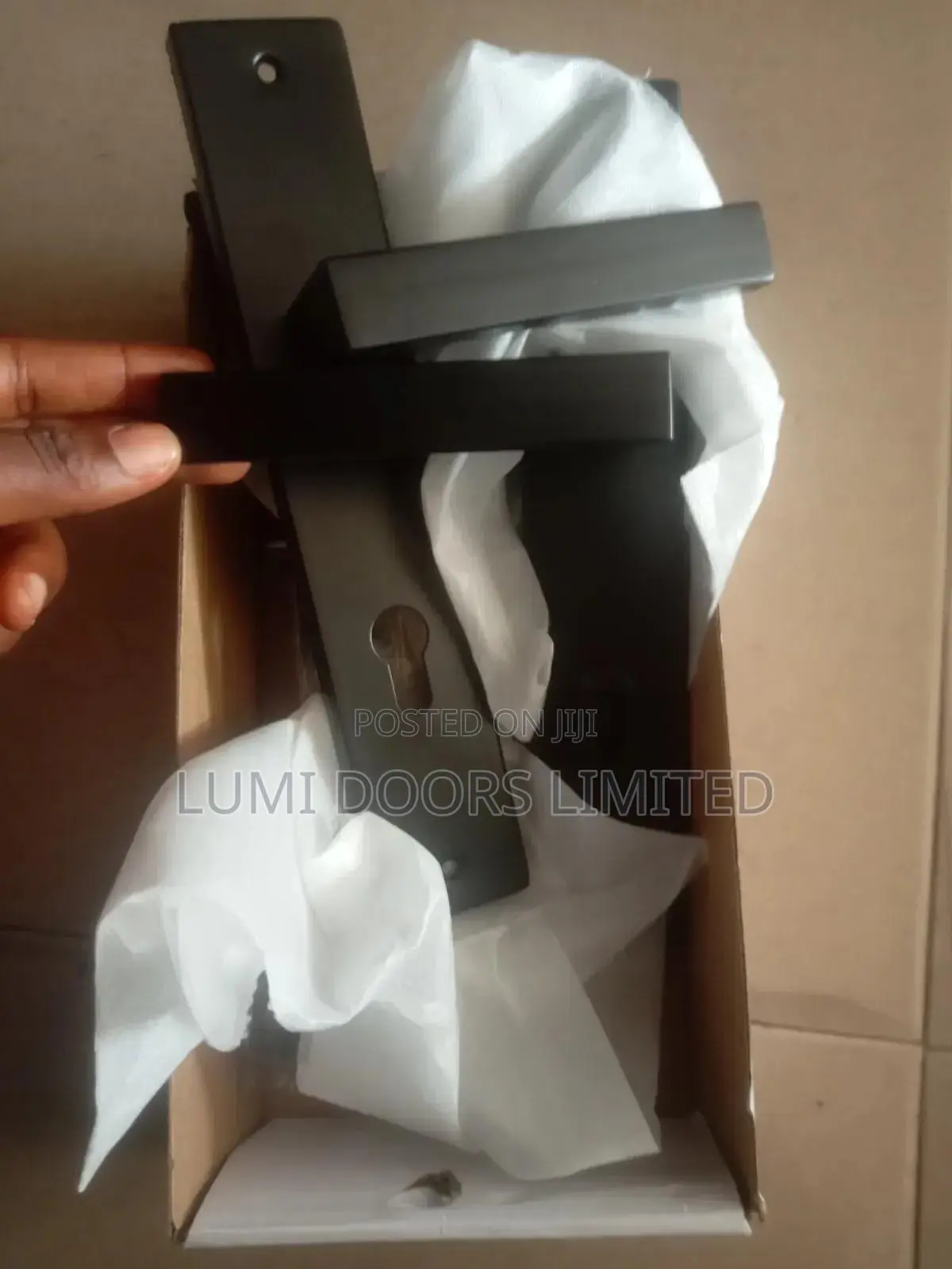 Black Room Door Handle Complete Lock