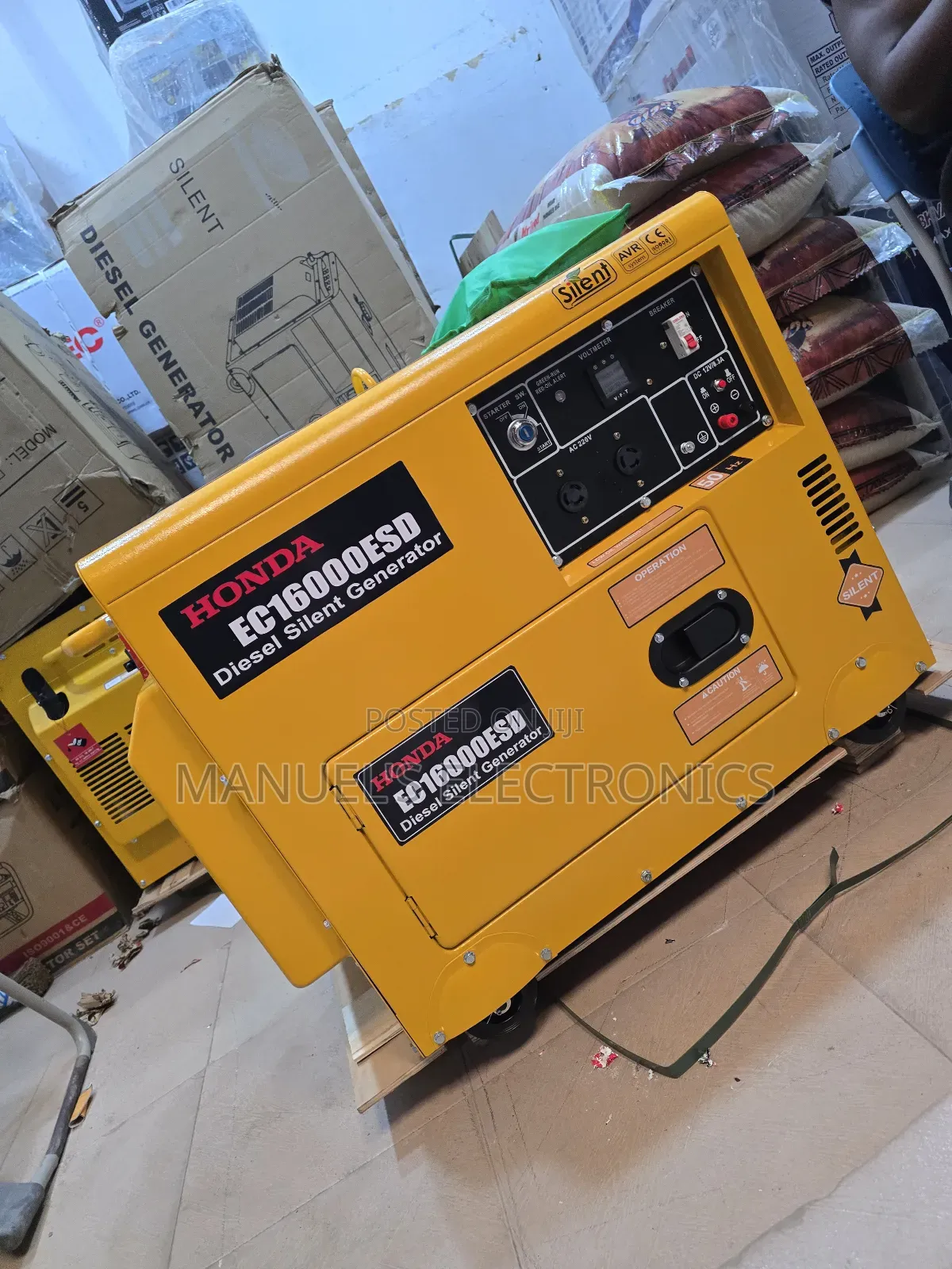 Heavy-duty 10.5kva Honda Diesel Soundproof Generator 100% Copper Coil
