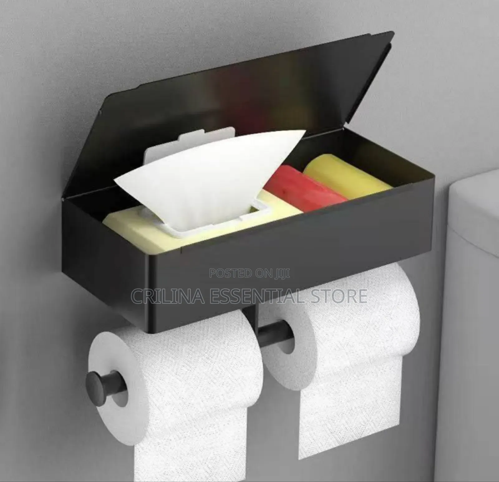 Bathroom Rack With Tissue Holder