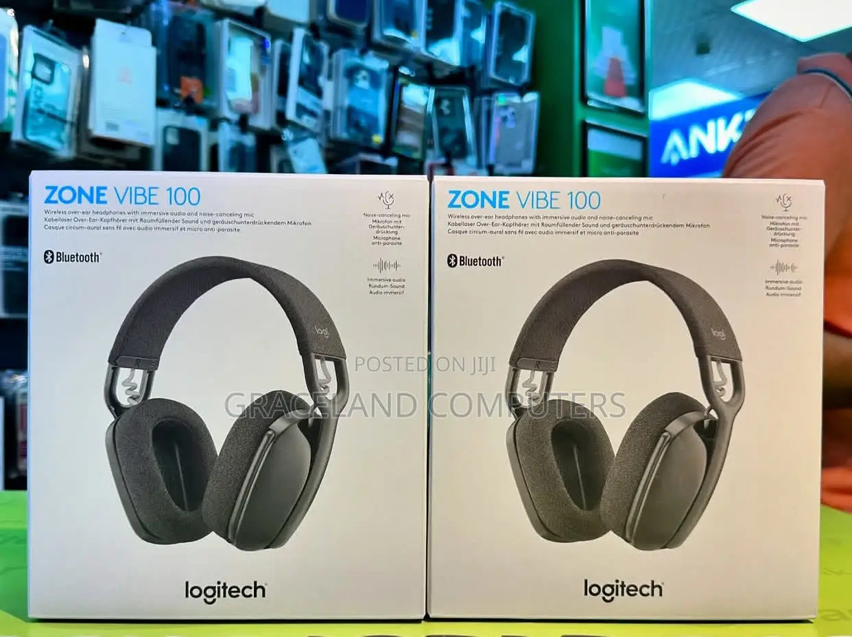 Logitech Zone Vibe 100 Wireless Headset With Noise Cancelling Mic