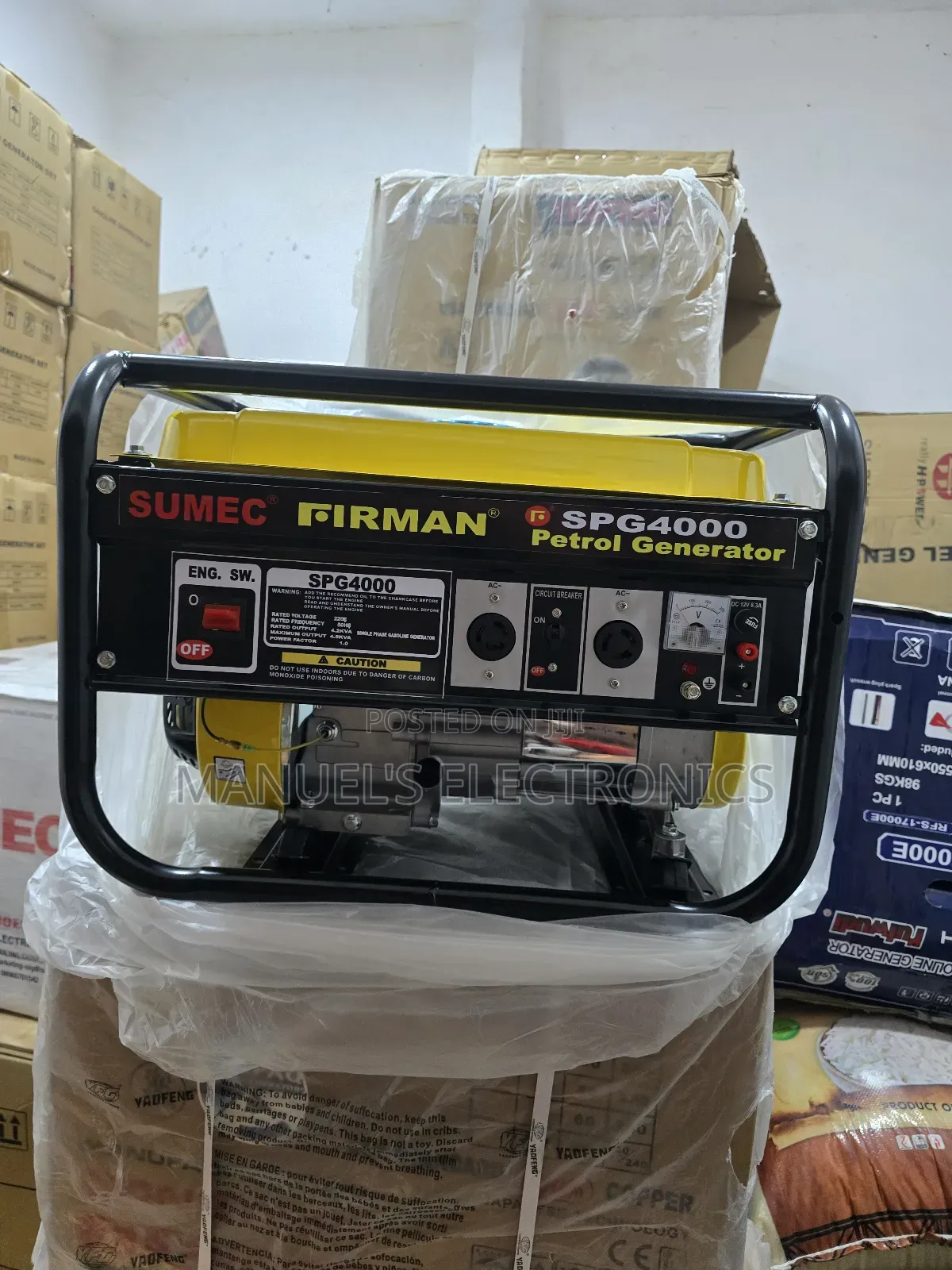 Original Sumec Firman Petrol Generator Model Spg4000m 4kva 100% Copper