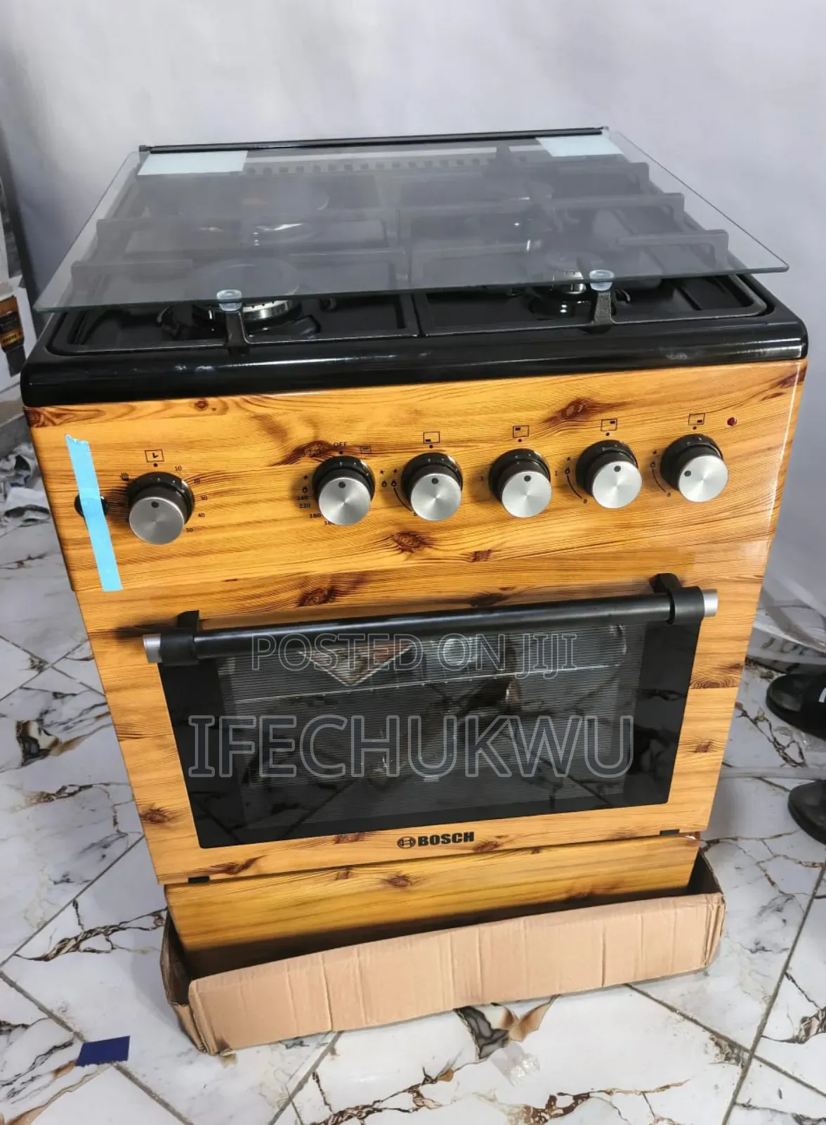 Quality Bosch Wood 60x60cm Automatic 3+1 Gas Electric Cooker Copper