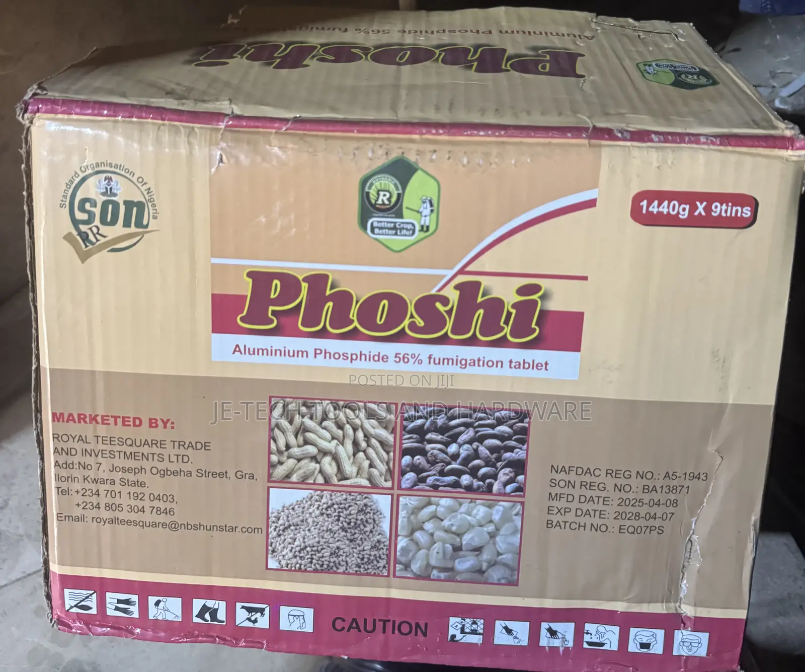 Phoshi Aluminium Phosphide 9 Tins In Carton