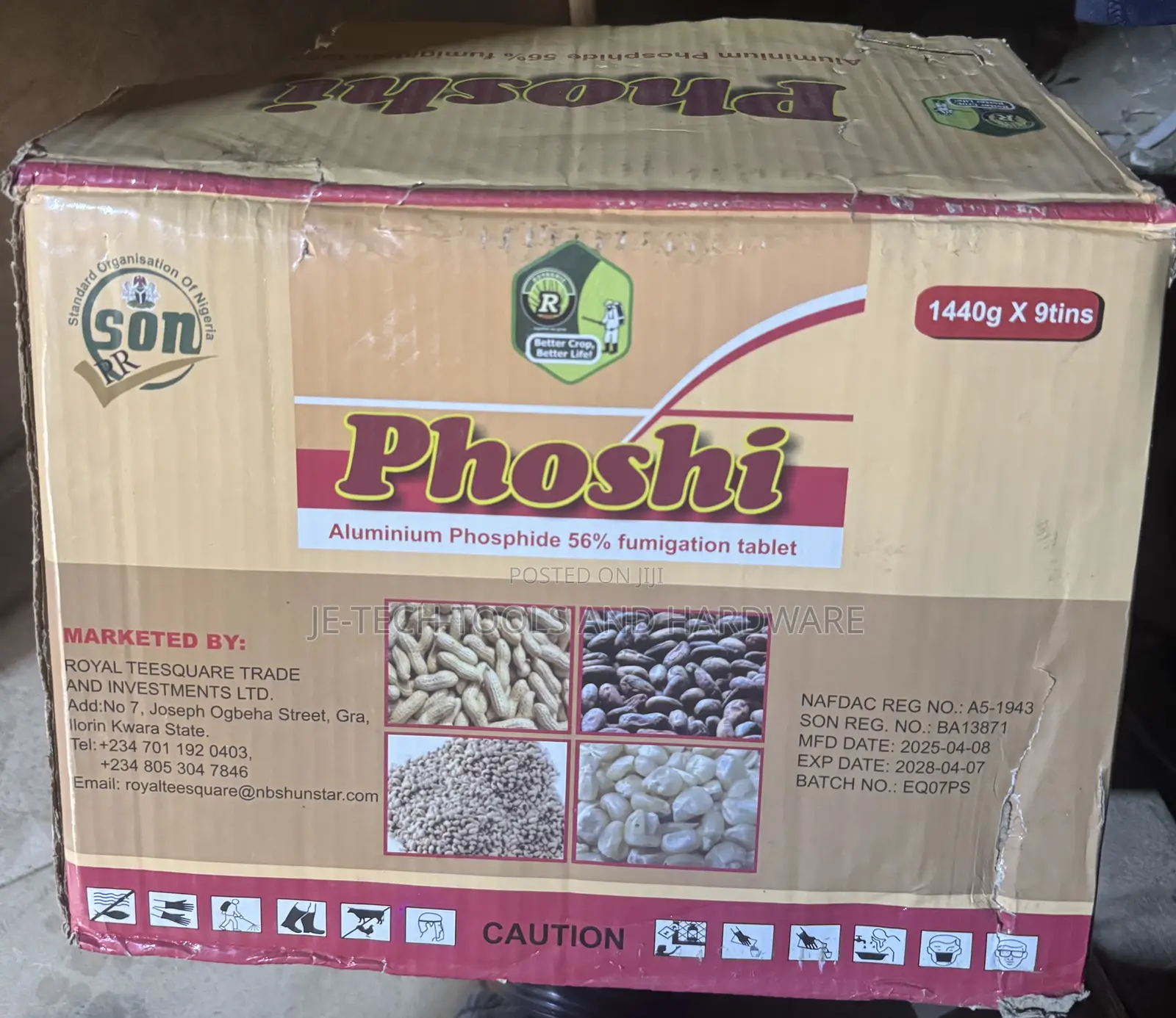 Phoshi Aluminium Phosphide 9 Tins In Carton