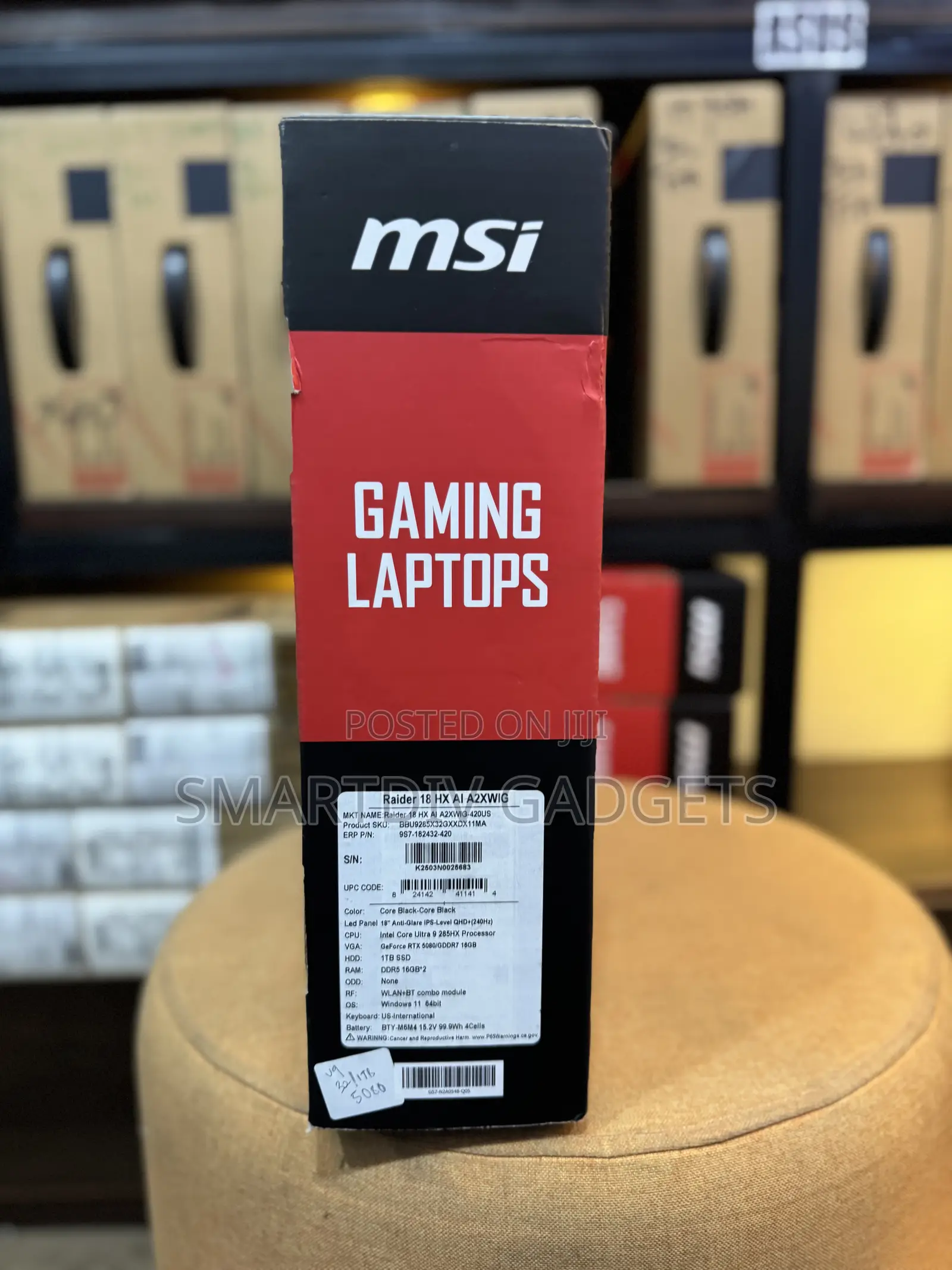 New Laptop MSI Vector 16 HX AI A2XWIG 32GB Intel Core Ultra 9 SSD 1T