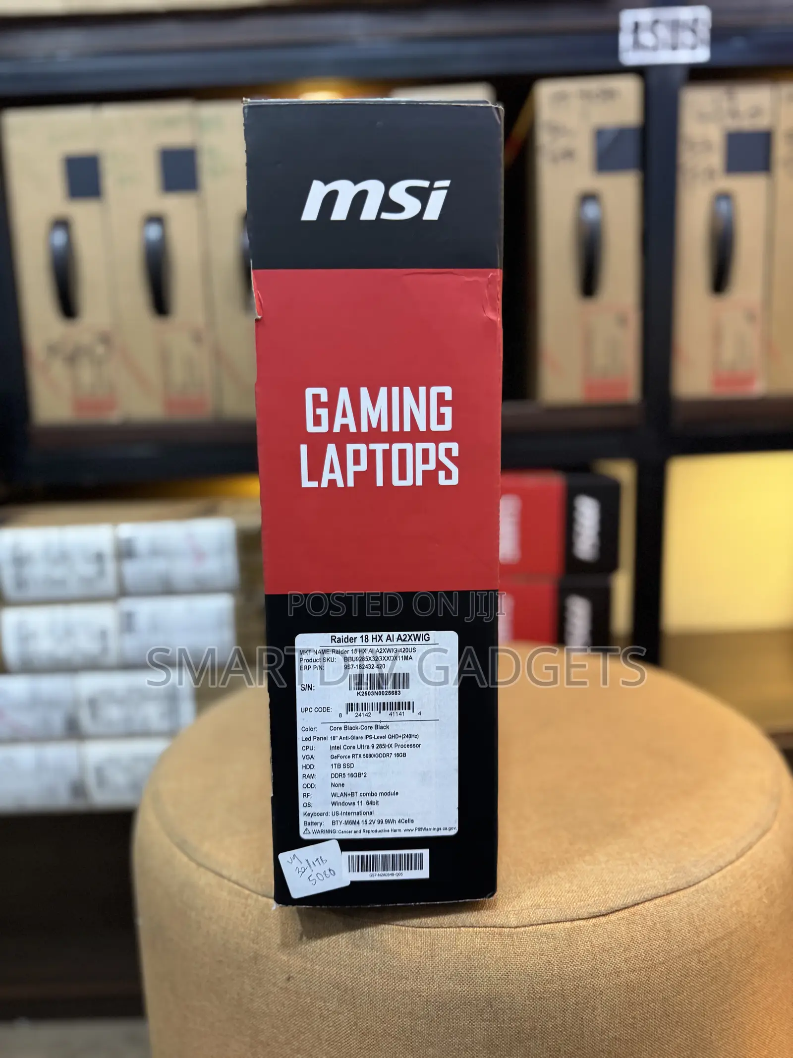 New Laptop MSI Vector 16 HX AI A2XWIG 32GB Intel Core Ultra 9 SSD 1T