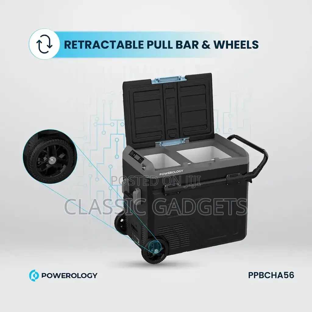 Powerology Dual Compartment Smart Fridge And Freezer 60l