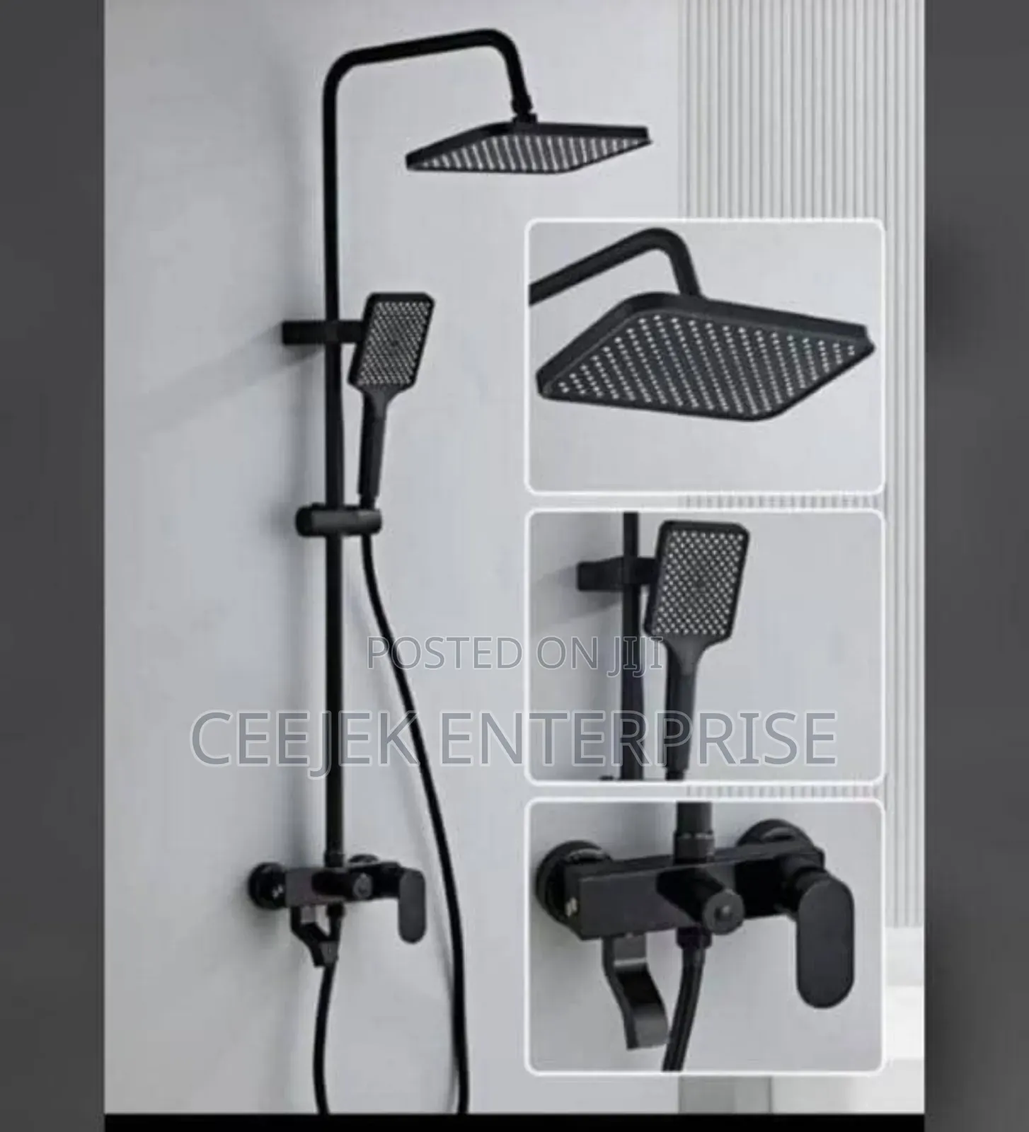 Black Standing Shower Mixer