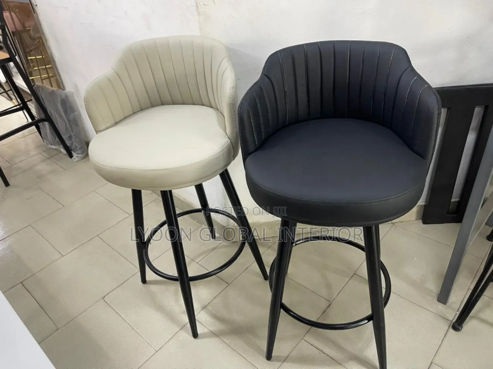 Quality Leather Rotating Barstool