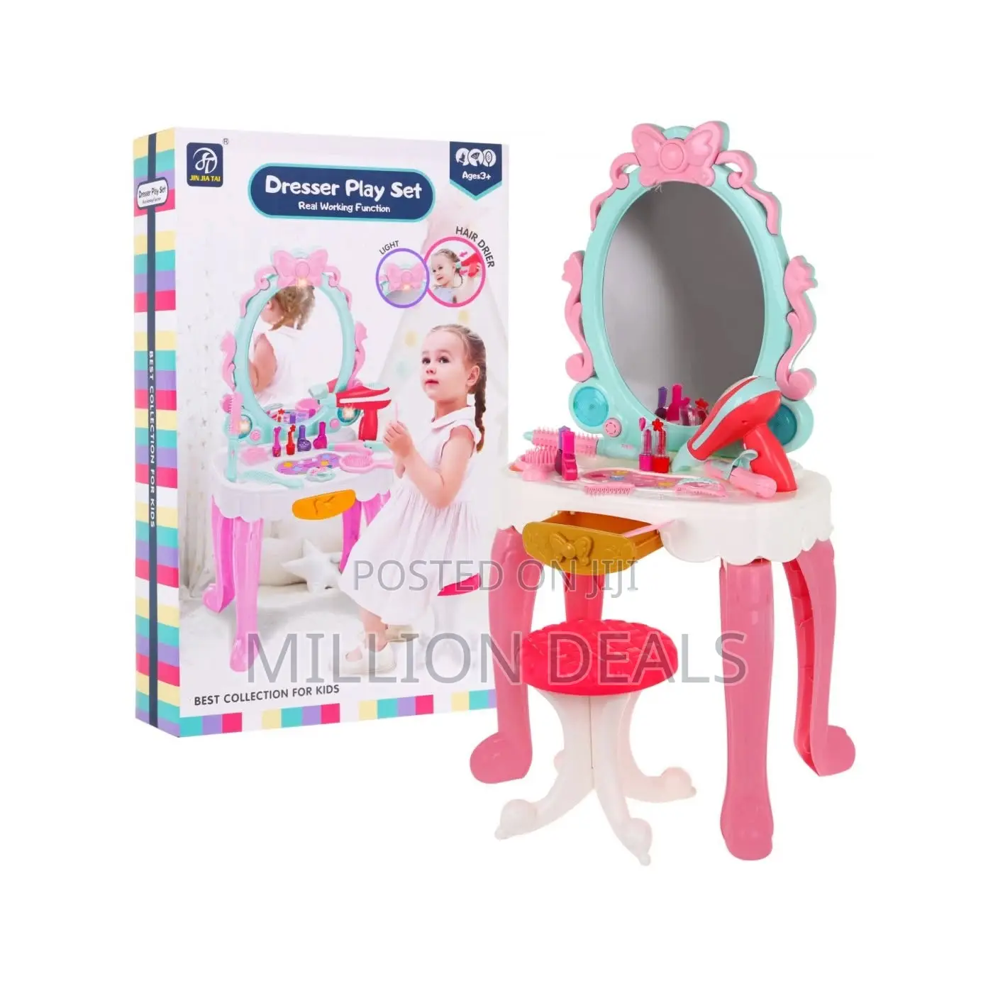 Dress Play Real Working Function Girl Child Toy Set Ages 3+