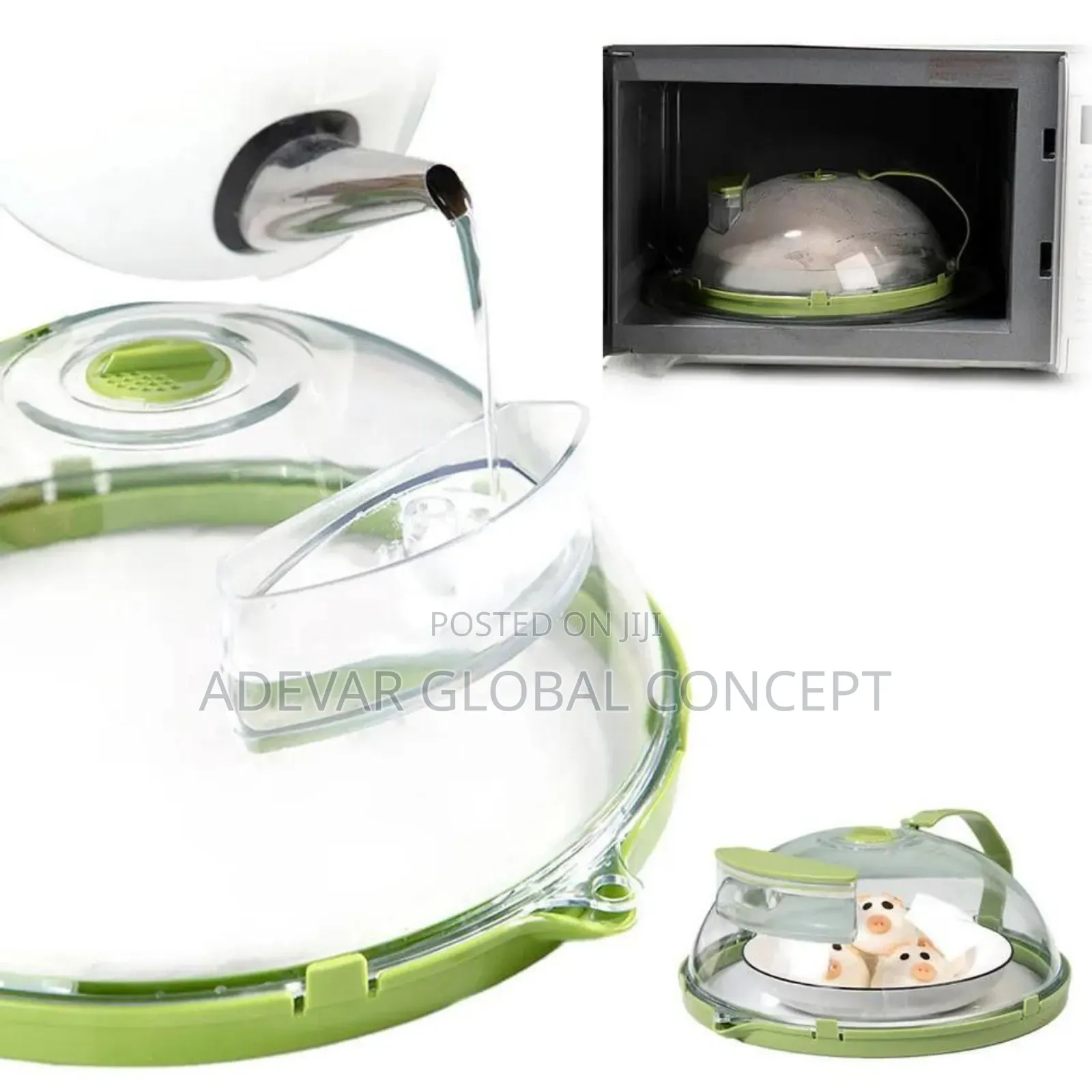 Microwave Food Cover With Steamer and Handle