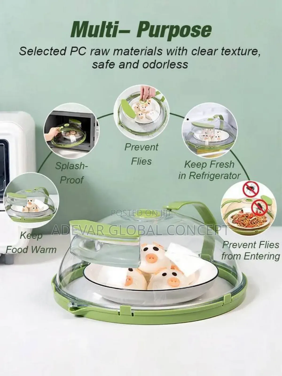 Microwave Food Cover With Steamer and Handle