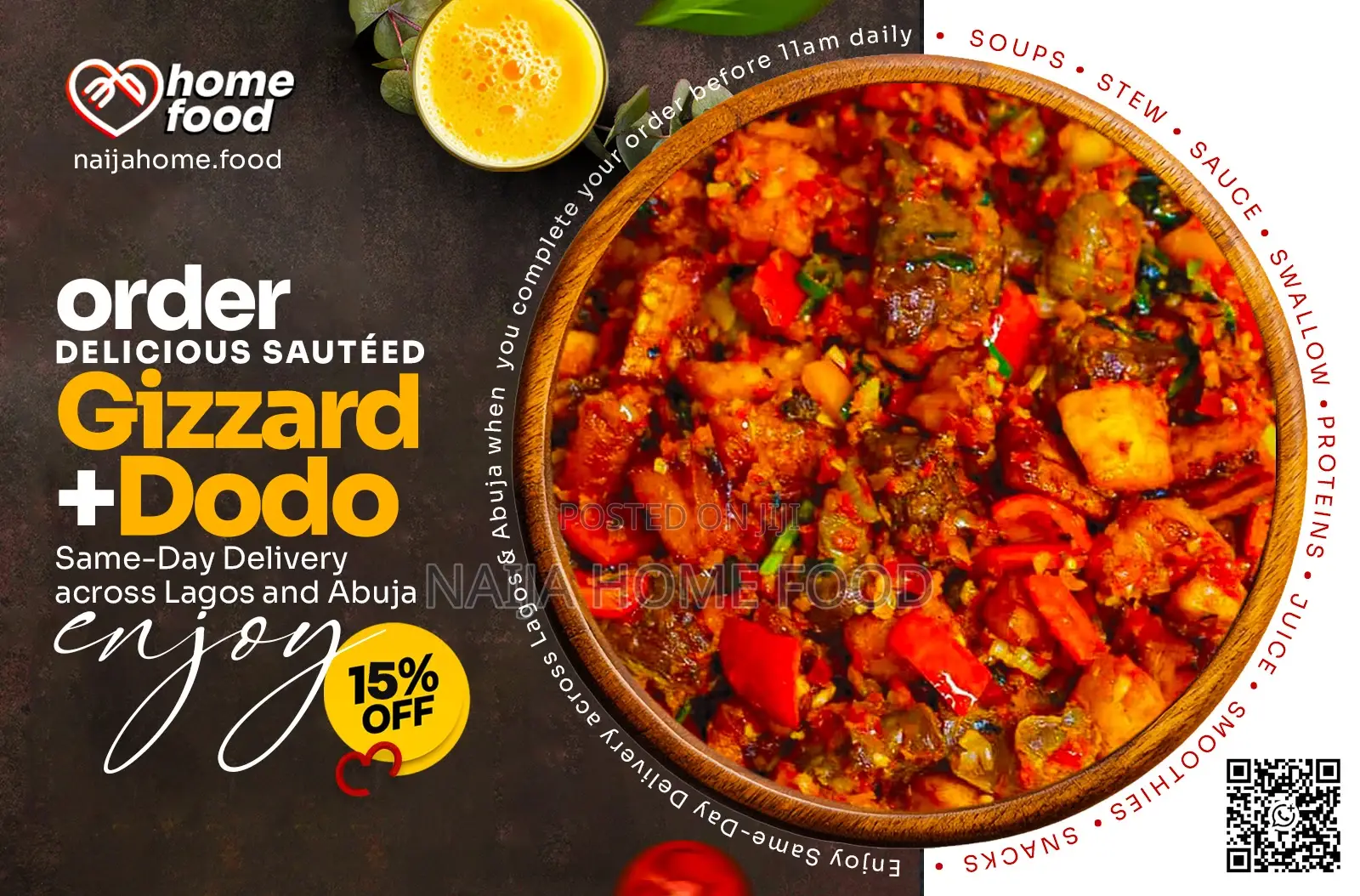Order Delicious Sautéed Gizdodo From Naija Home Food to Enjoy 15% Off