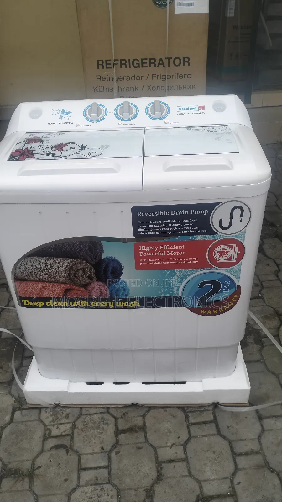 Scanfrost Sfwmtta - 6kg Twin Tub Washing Machine