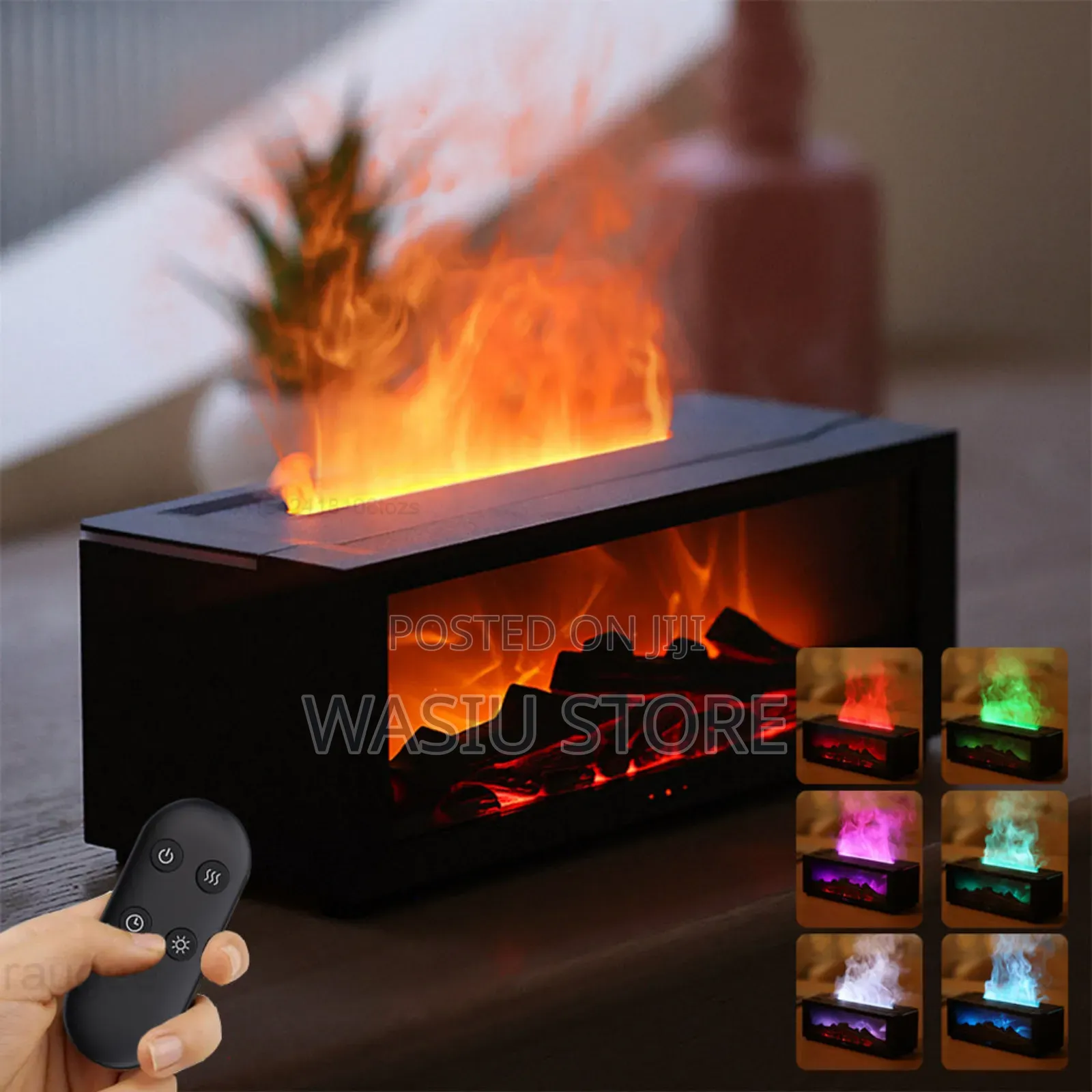 Air Humidifier Colorful Fireplace Flame Aroma Diffuser Humidifier