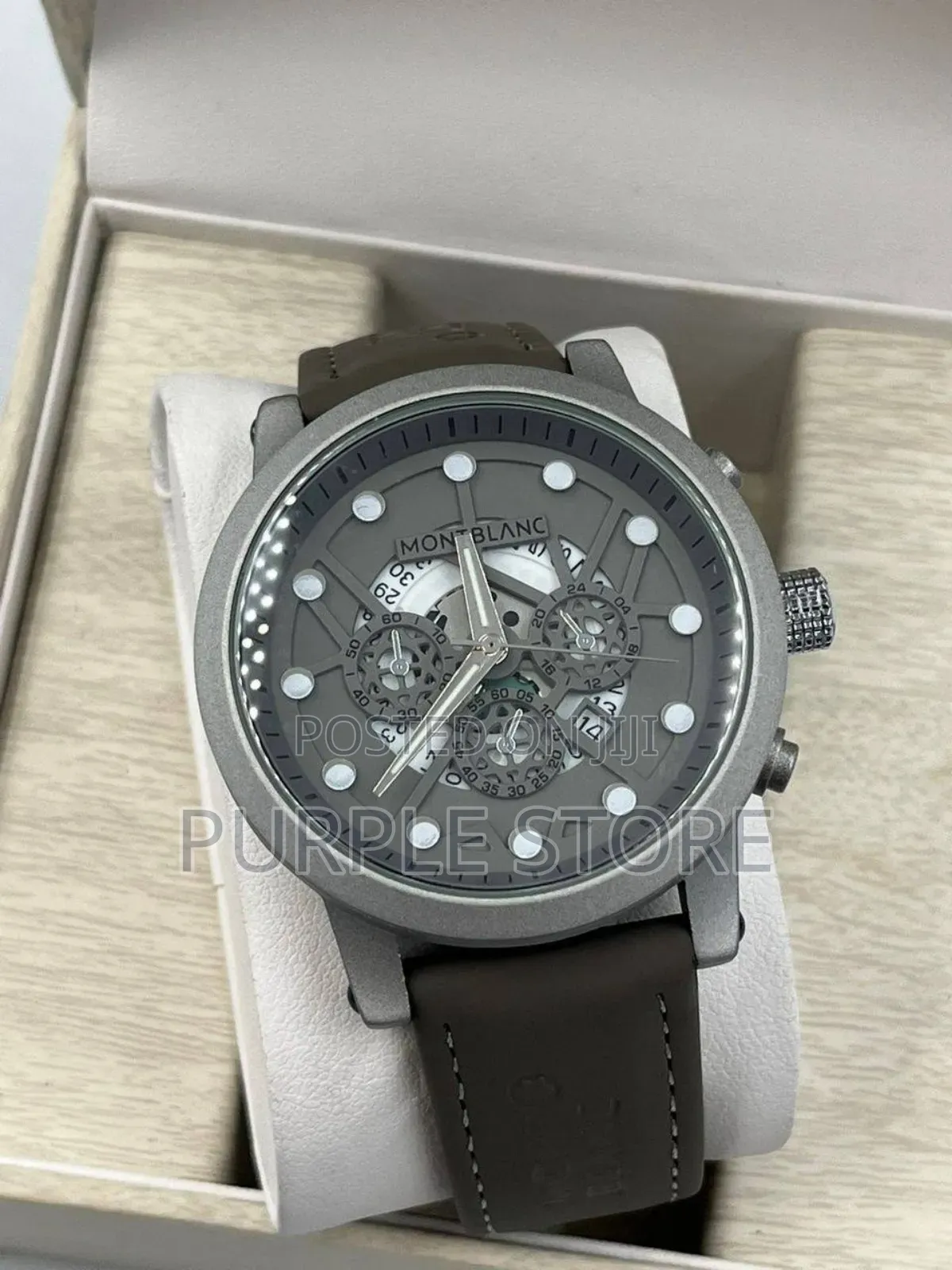 Montblanc Leather Wristwatches Black