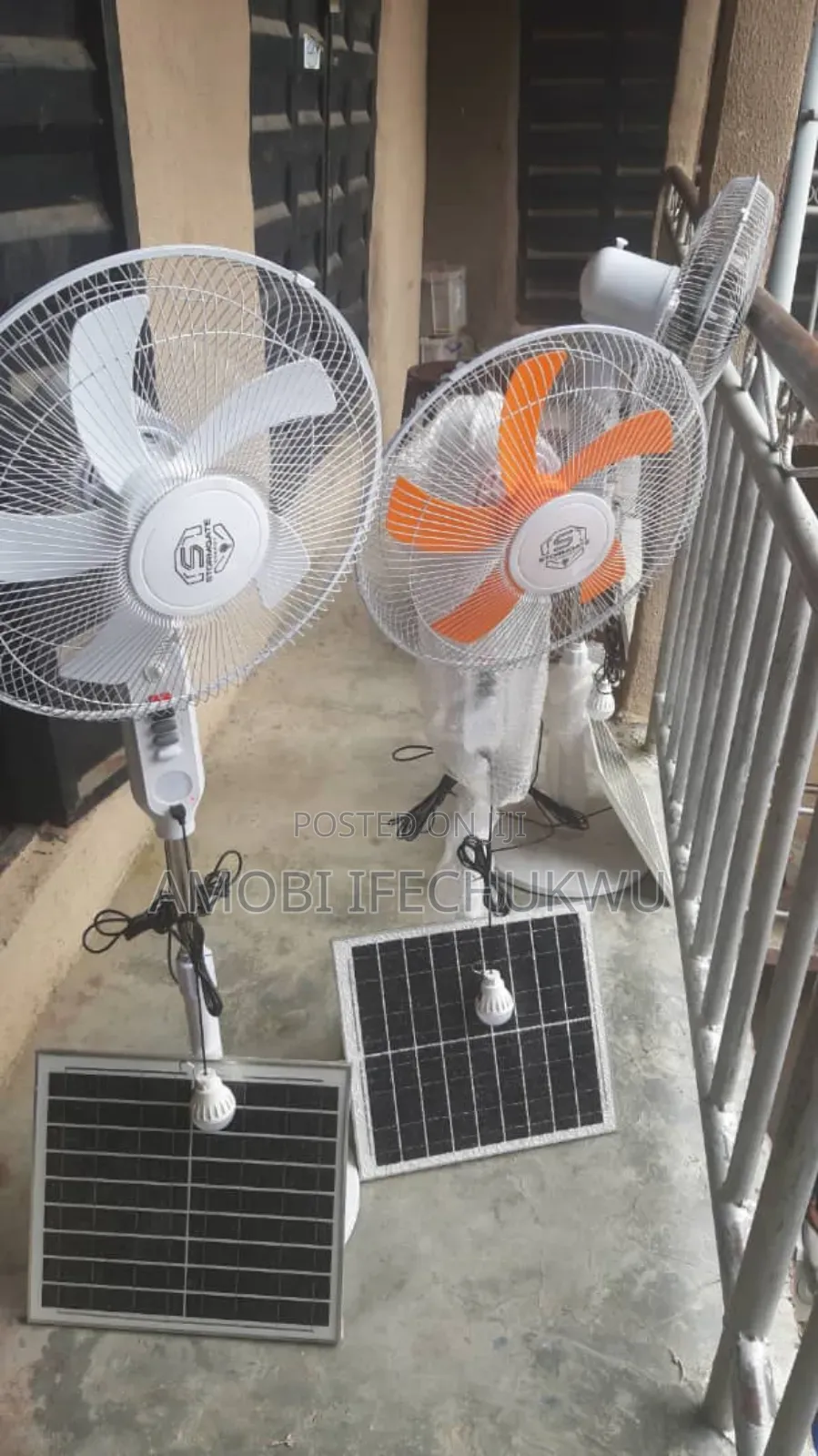 16"Inches Solar Rechargeable Fan