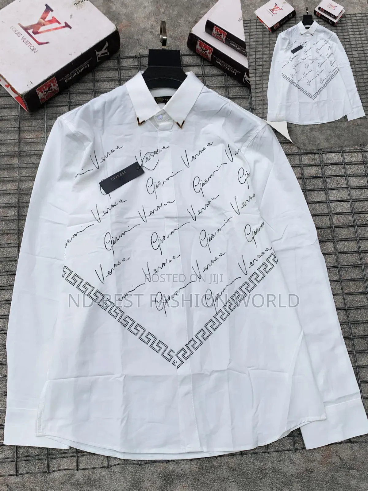 White Men's Long Sleeve Shirt