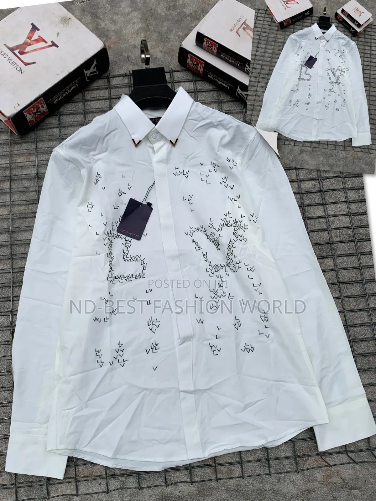 White Men's Long Sleeve Shirt