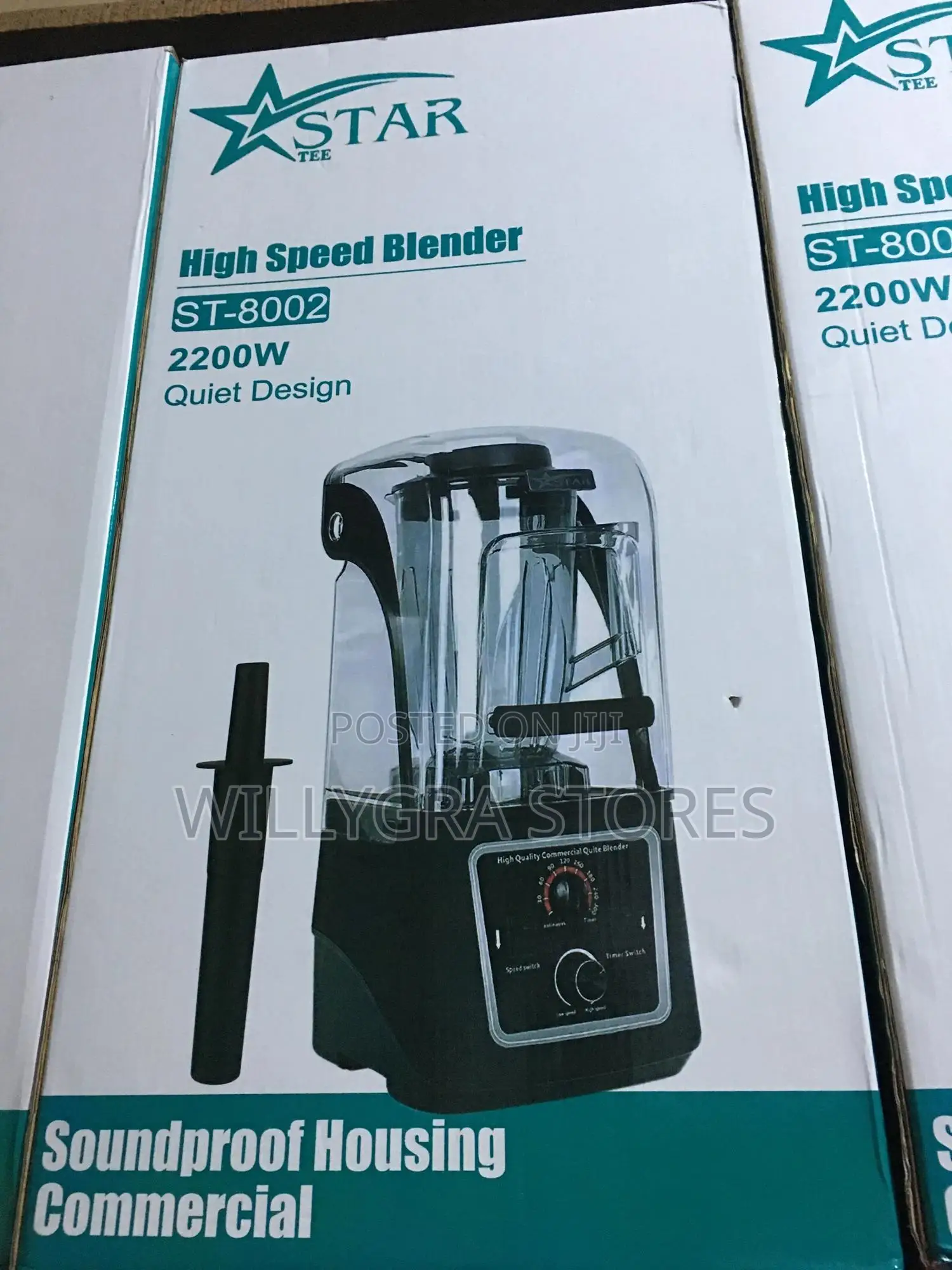 Star Tee St-8002 High Speed Blender With Sound Proof Cover