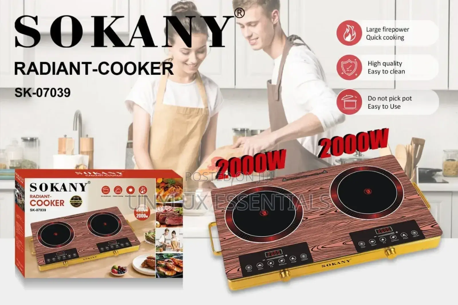 2 Burner Sokany Infrared Hot Plate