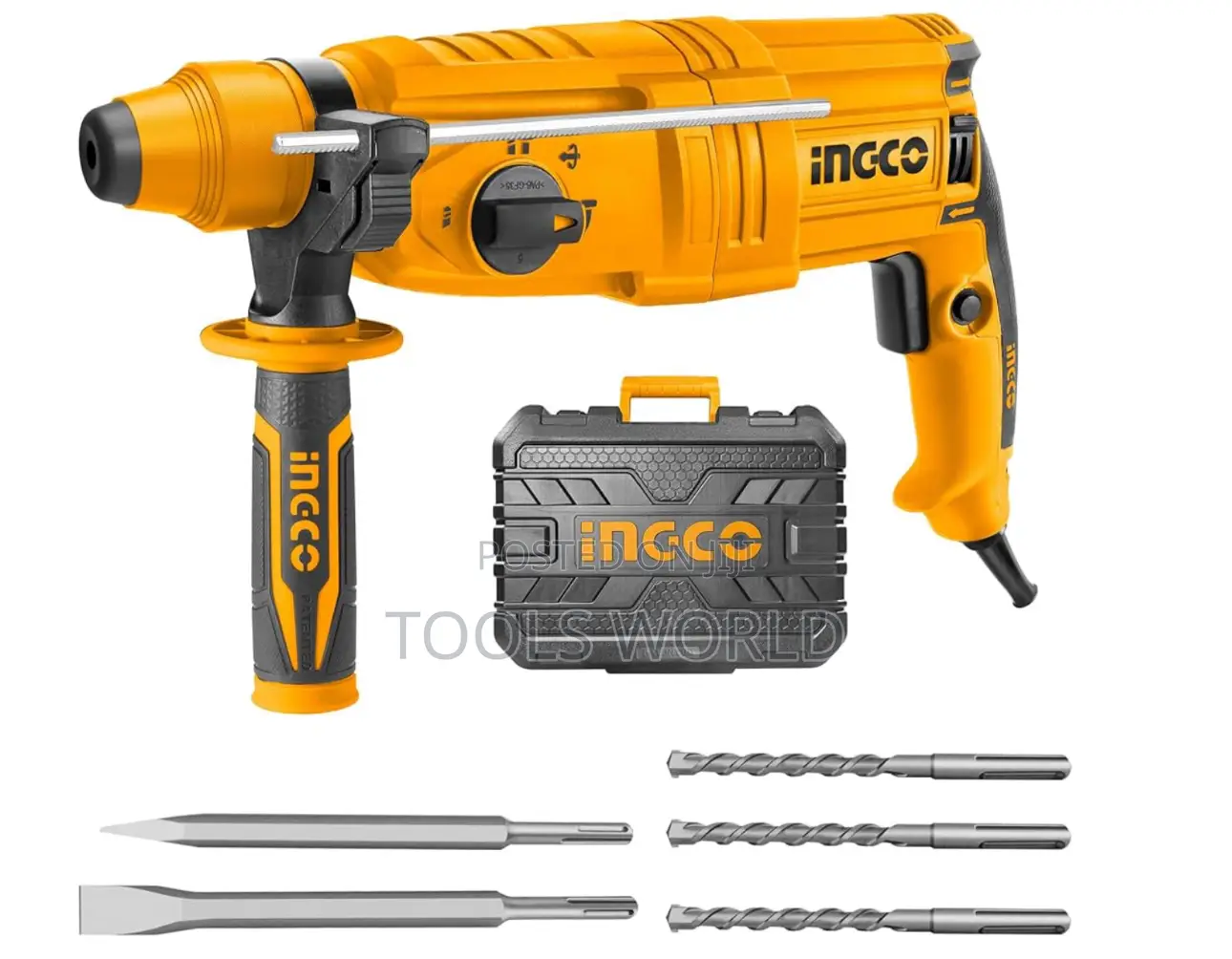 Ingco 800w Rotary Hammer Drill With 3 Sds-drill Bits