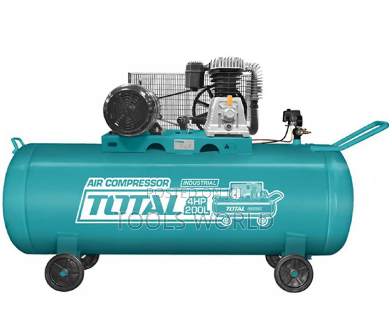 200l Industrial Air Compressor | 4hp | Belt-Driven | Copper Motor
