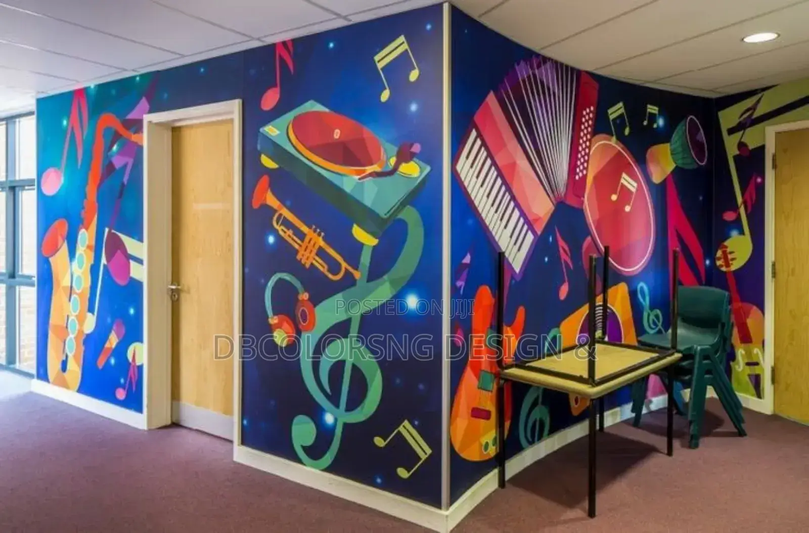 Children Room Design With Wall Arts Painting in Lagos