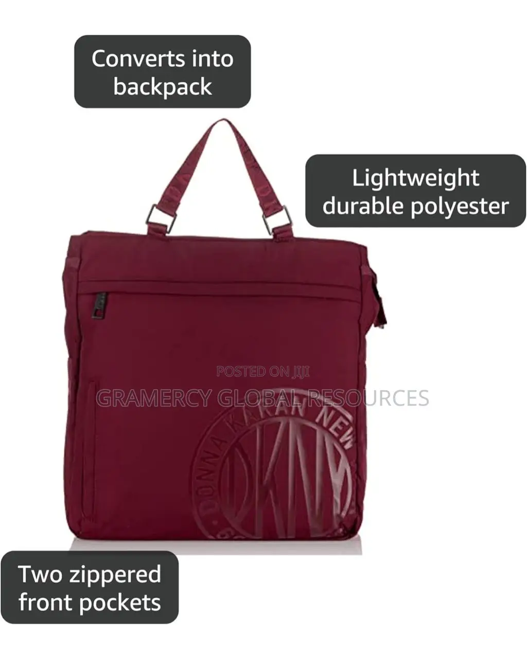 Dkny Urban Sport Backpack Boarding Bag, Burgundy, One Size